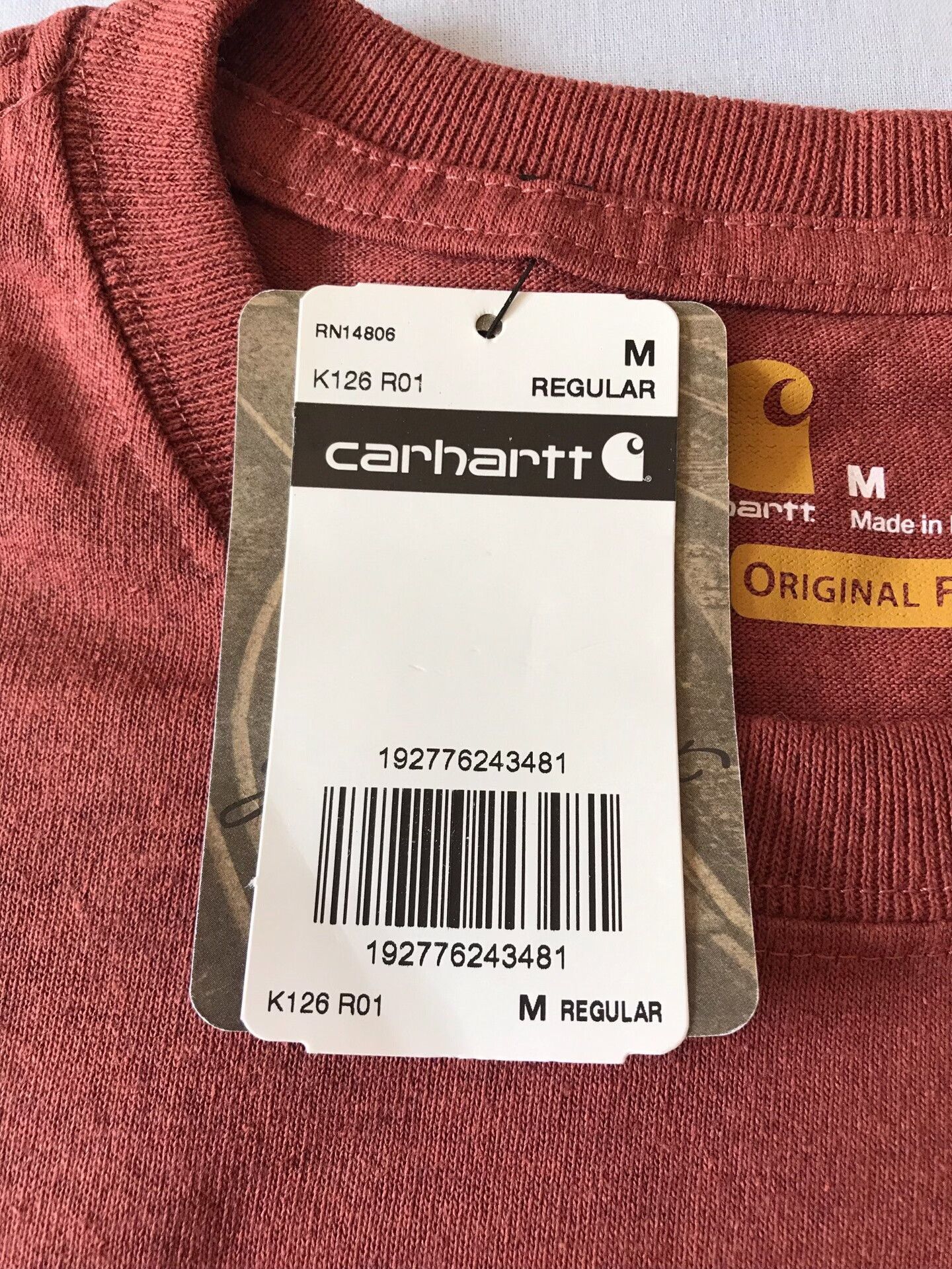 Carhartt Carhartt K126 R01 Barn Red Long Sleeve T-Shirt Size US M / EU 48-50 / 2 - 8 Thumbnail