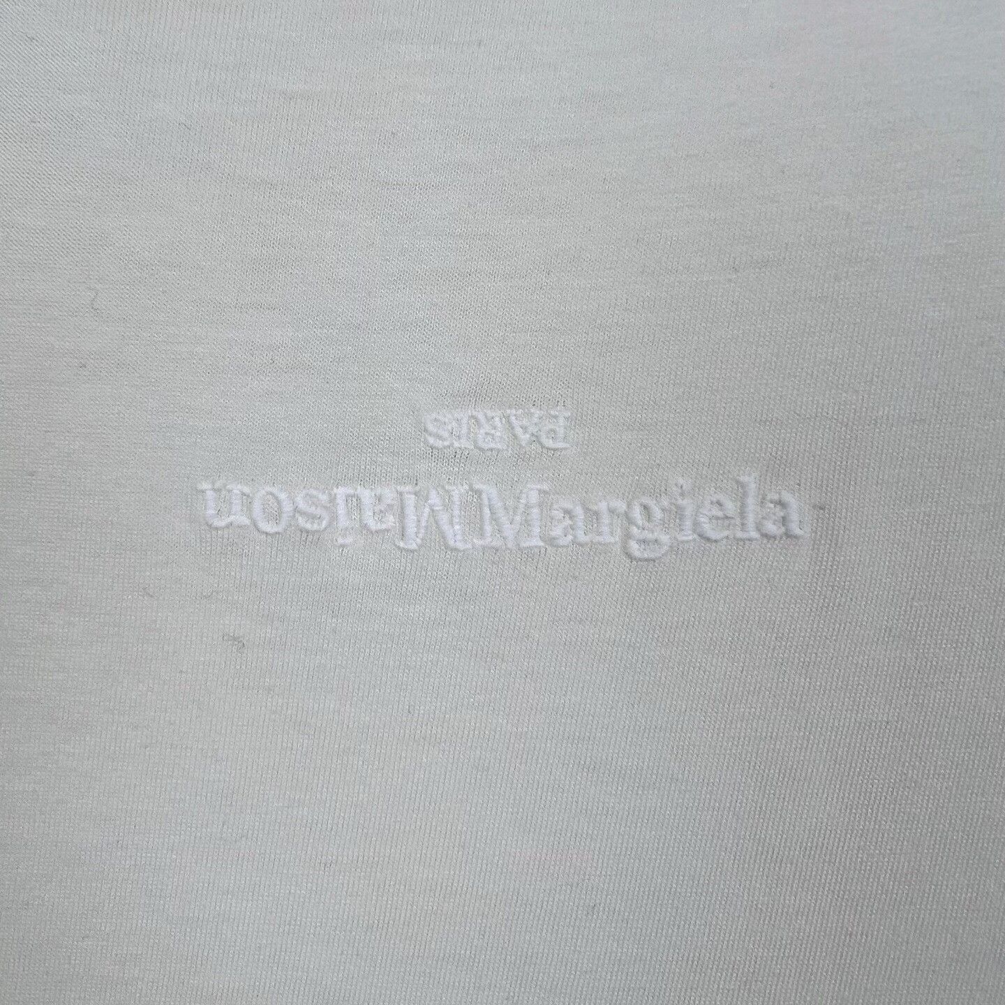 Maison Margiela Maison Margiela White Embroidered Logo Tee Size US M / EU 48-50 / 2 - 5 Thumbnail
