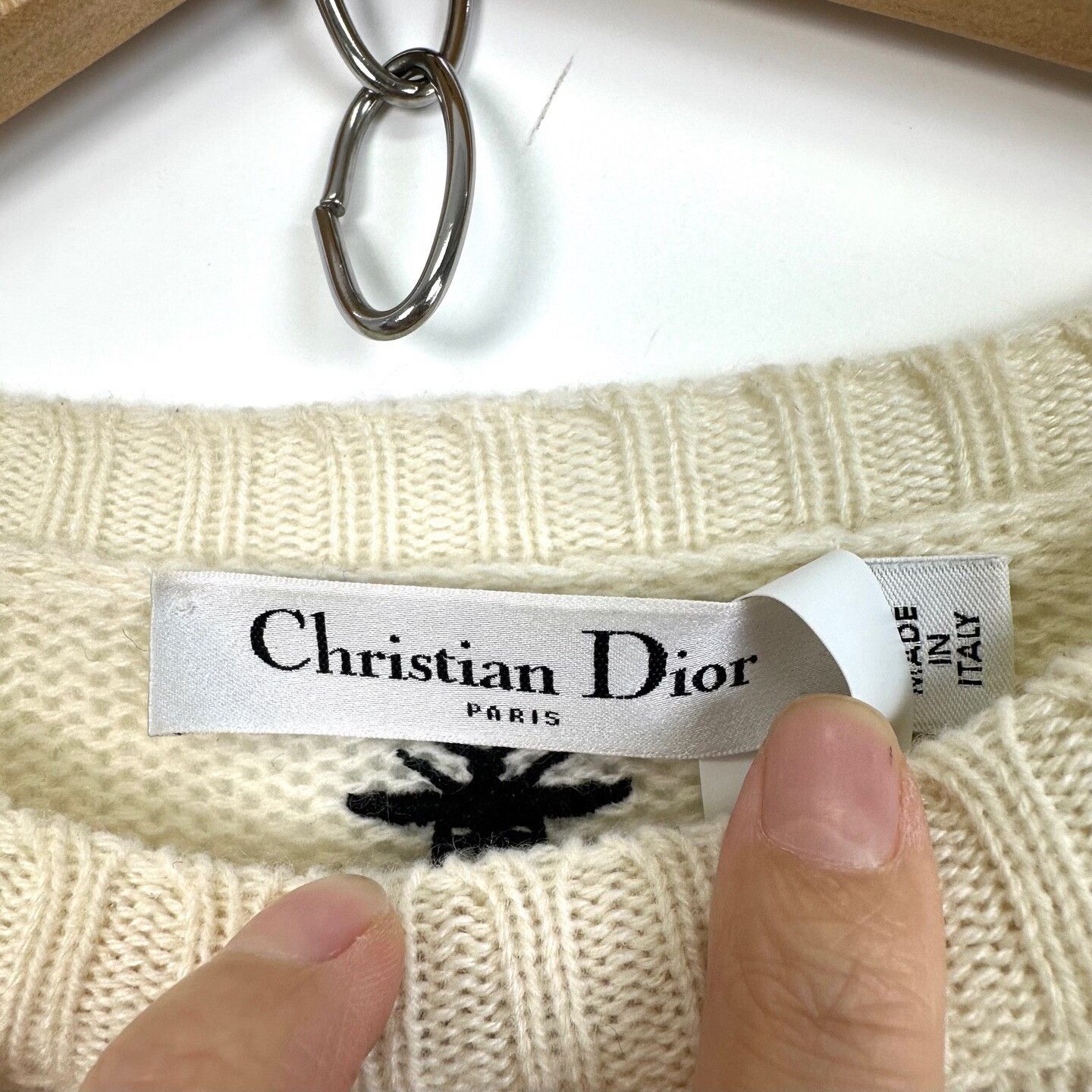 Dior Dior Beige Chest Floral Print Wool Sweater Size S / US 4 / IT 40 - 4 Thumbnail