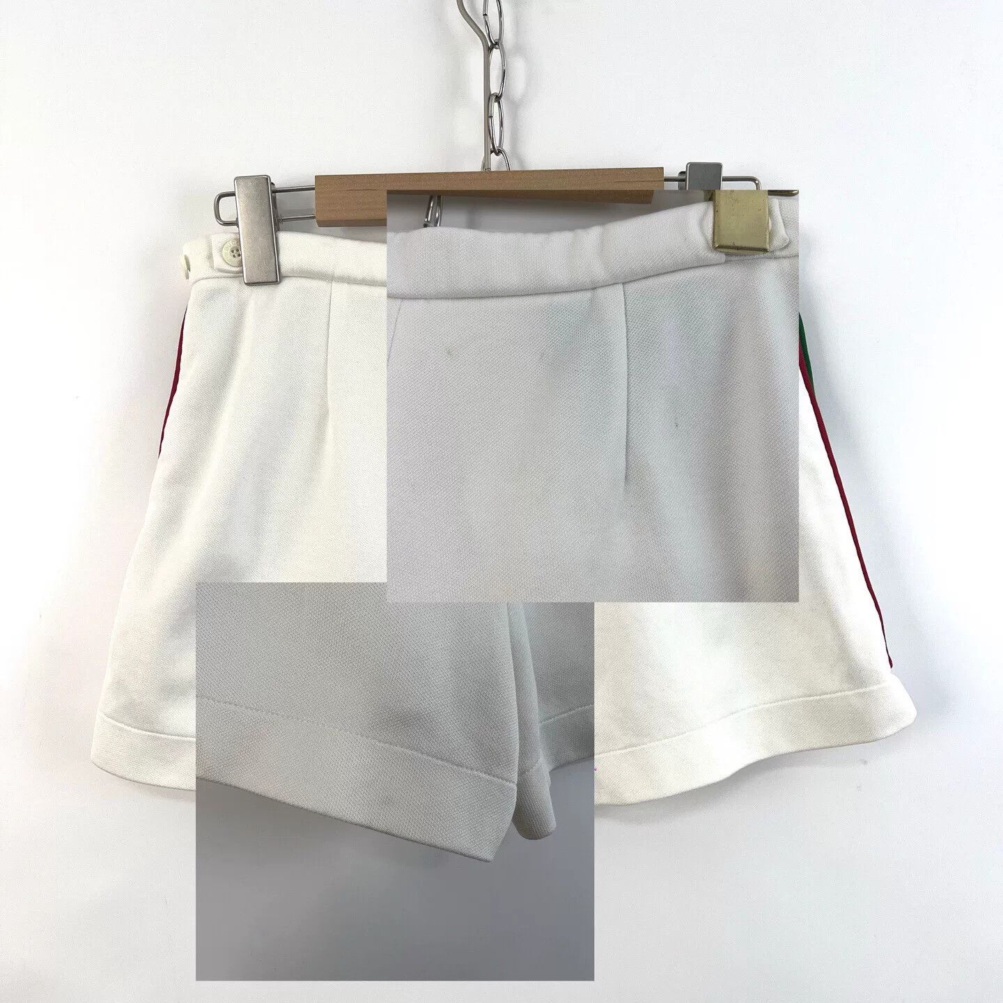 Gucci Gucci White Red Green Woven Double G Shorts Size US 35 - 7 Thumbnail