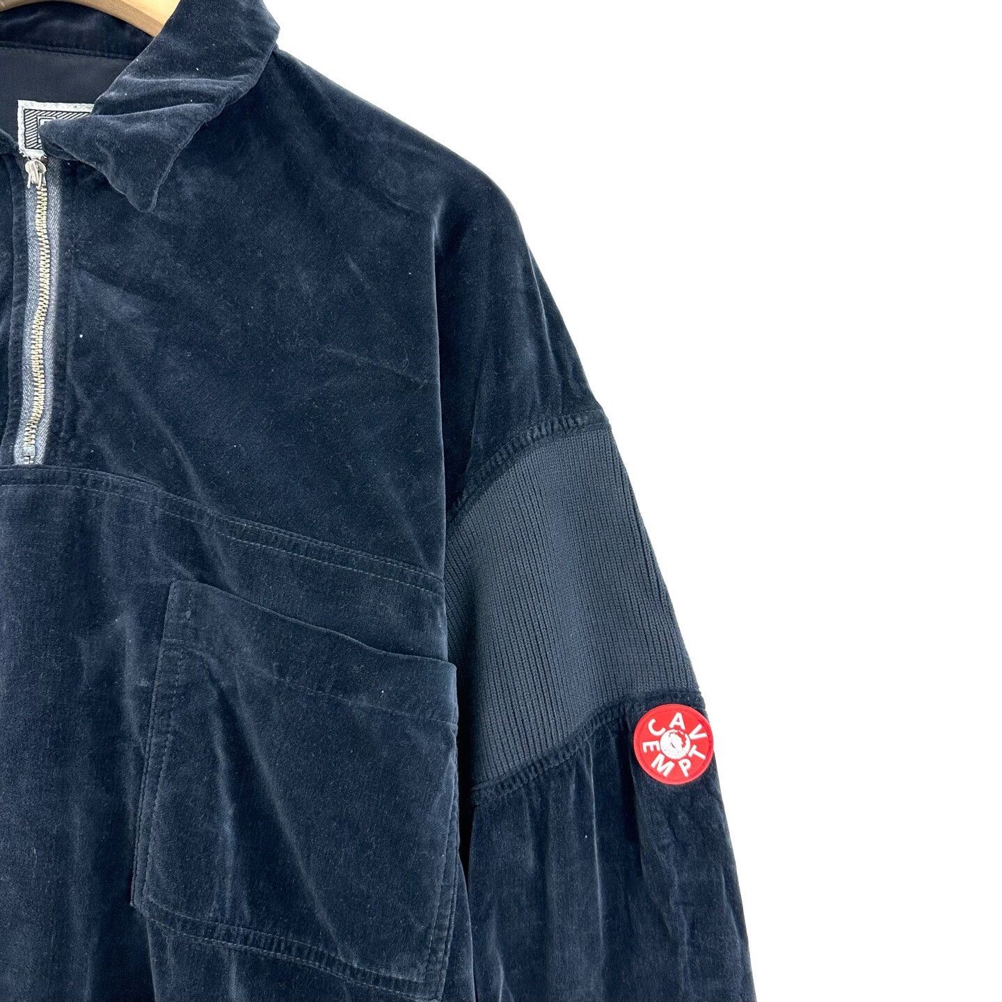 Cav Empt CAVEMPT CE Black Half-Zip Corduroy Sweatshirt Size US L / EU 52-54 / 3 - 5 Thumbnail