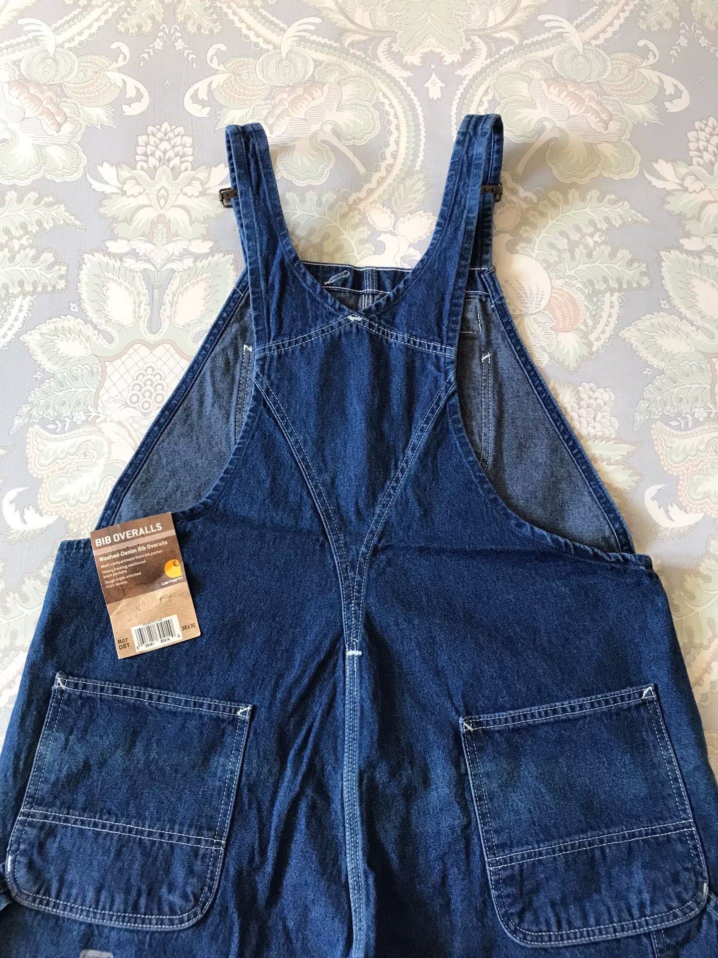 Carhartt Carhartt R07 W38L30 Washed Denim Overalls Size US 38 / EU 54 - 2 Thumbnail
