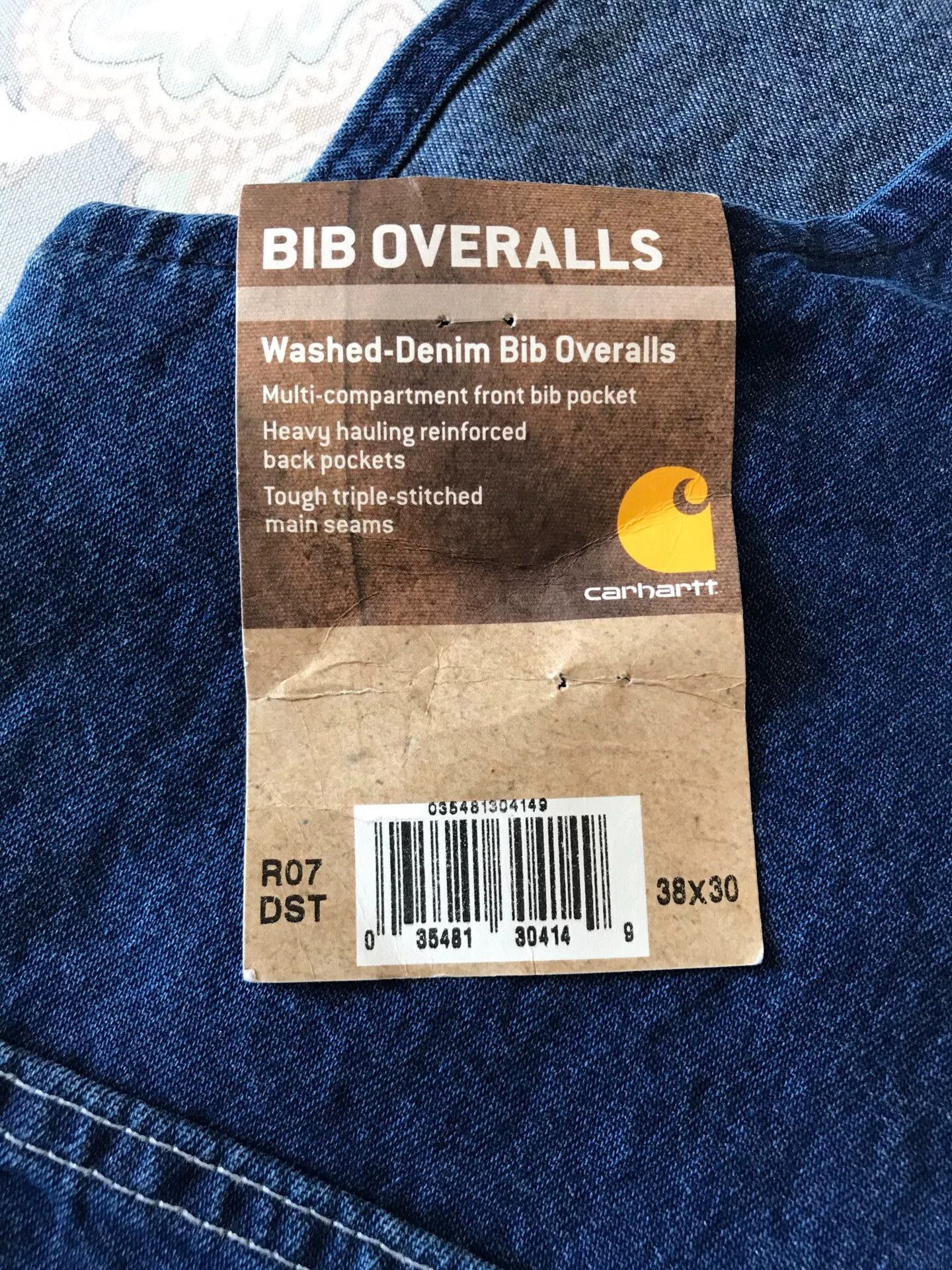 Carhartt Carhartt R07 W38L30 Washed Denim Overalls Size US 38 / EU 54 - 8 Thumbnail