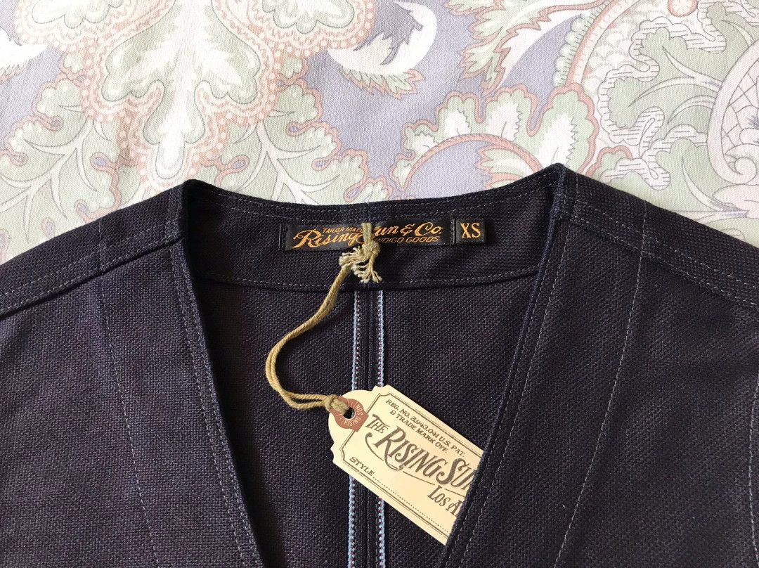 Michael Hoban Rising Sun Indigo Work Vest XS Size US XS / EU 42 / 0 - 7 Thumbnail
