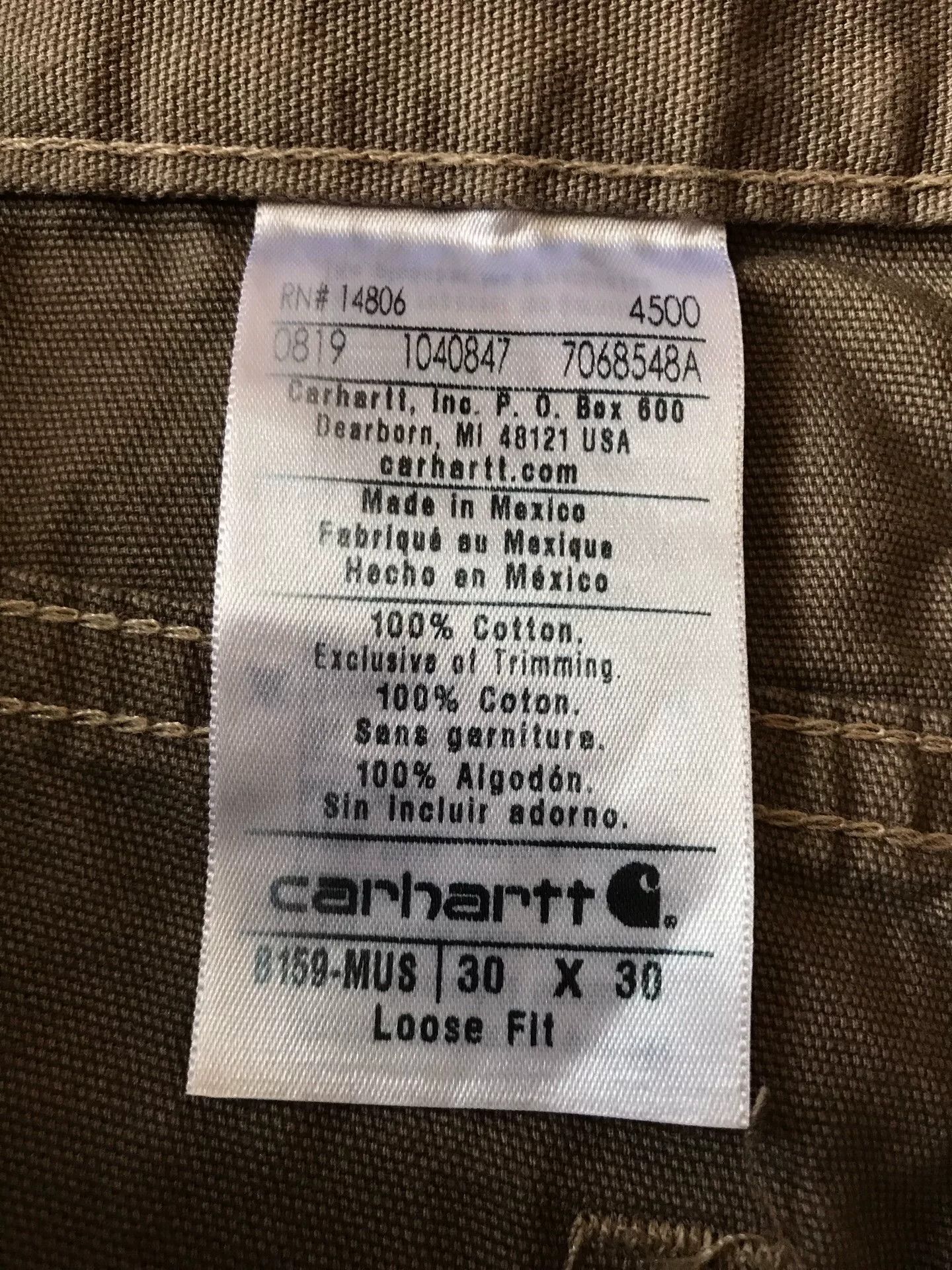 Carhartt Carhartt B159 MUS Canvas Cargo Pants Size US 30 / EU 46 - 9 Thumbnail