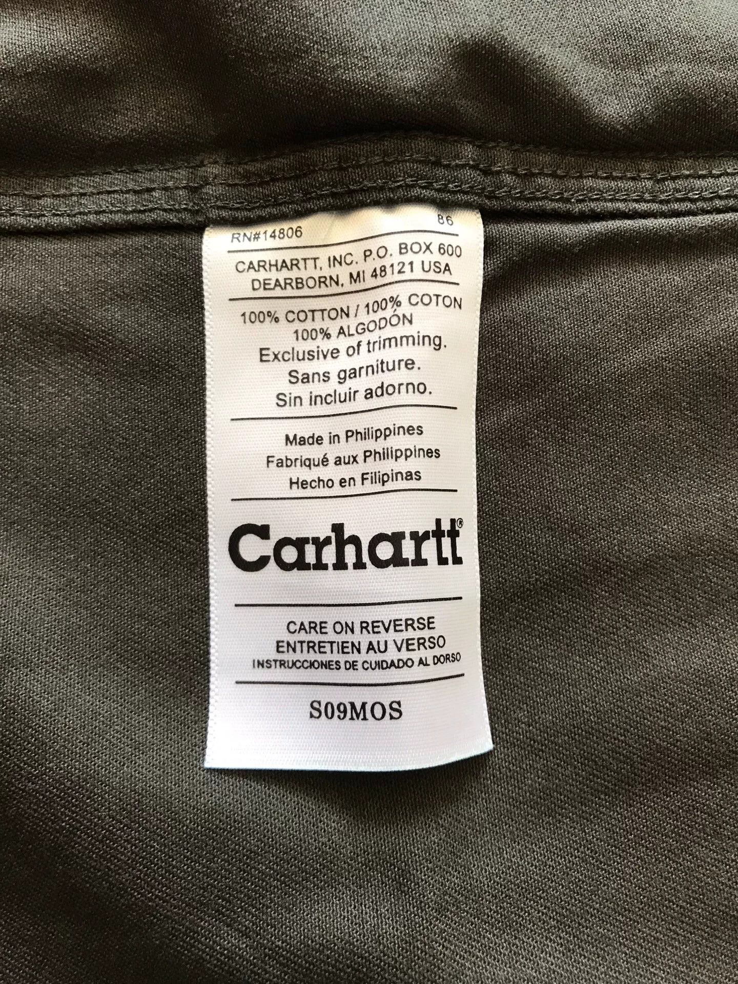 Carhartt Carhartt S09 MOS Moss Green Work Shirt Size US M / EU 48-50 / 2 - 8 Thumbnail