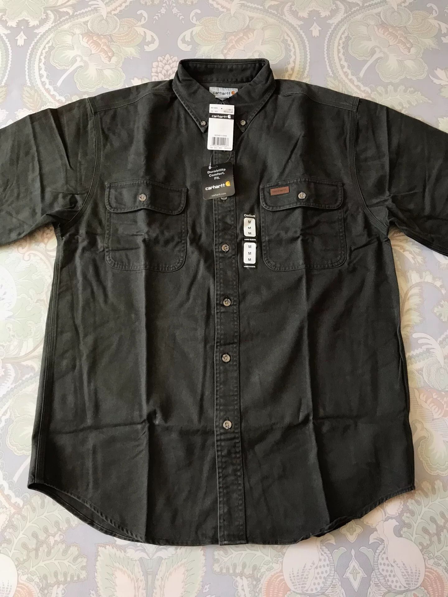 Carhartt Carhartt S09 MOS Moss Green Work Shirt Size US M / EU 48-50 / 2 - 3 Thumbnail