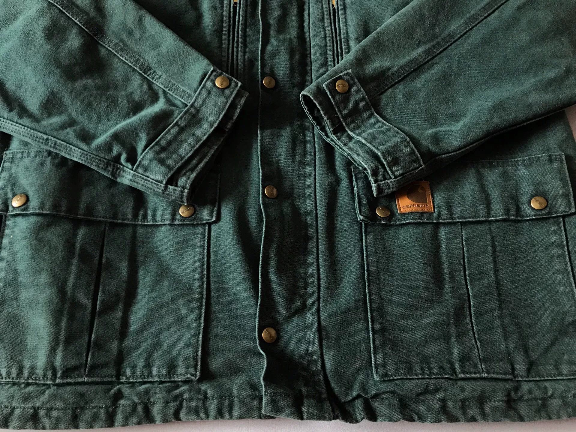 Carhartt 90s Carhartt C10 Hunter Green Work Jacket Size US L / EU 52-54 / 3 - 5 Thumbnail