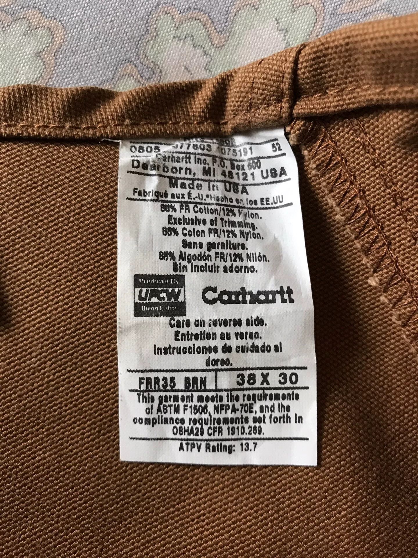Carhartt Carhartt FRR35 Brown W38L30 Bib Overalls Size US 38 / EU 54 - 9 Thumbnail