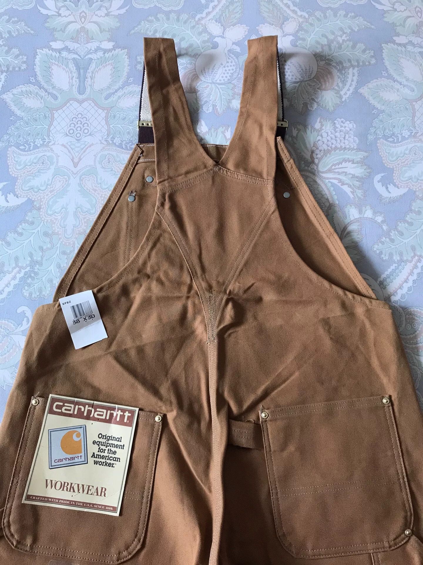 Carhartt Carhartt 6FBZ R05 Brown Bib Overalls W38L30 Size US 38 / EU 54 - 2 Thumbnail