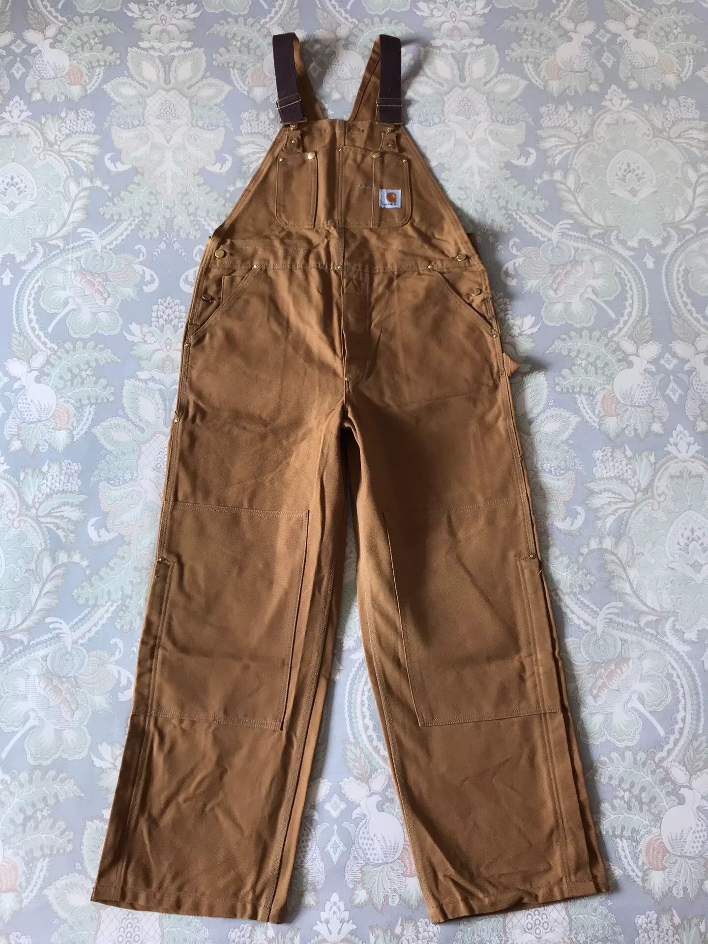 Carhartt Carhartt 6FBZ R05 Brown Bib Overalls W38L30 Size US 38 / EU 54 - 3 Thumbnail