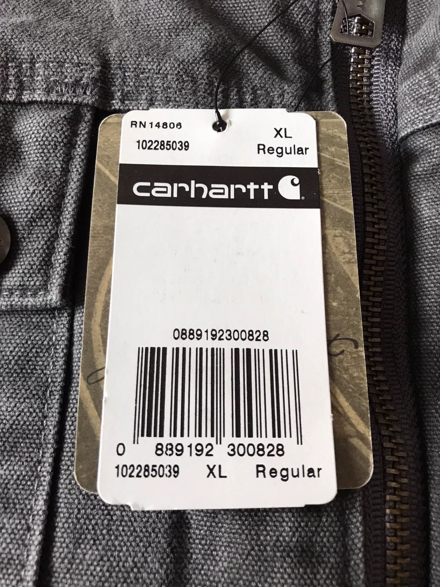 Carhartt Carhartt 102285 Washed Canvas Hooded Jacket Size US XL / EU 56 / 4 - 8 Thumbnail