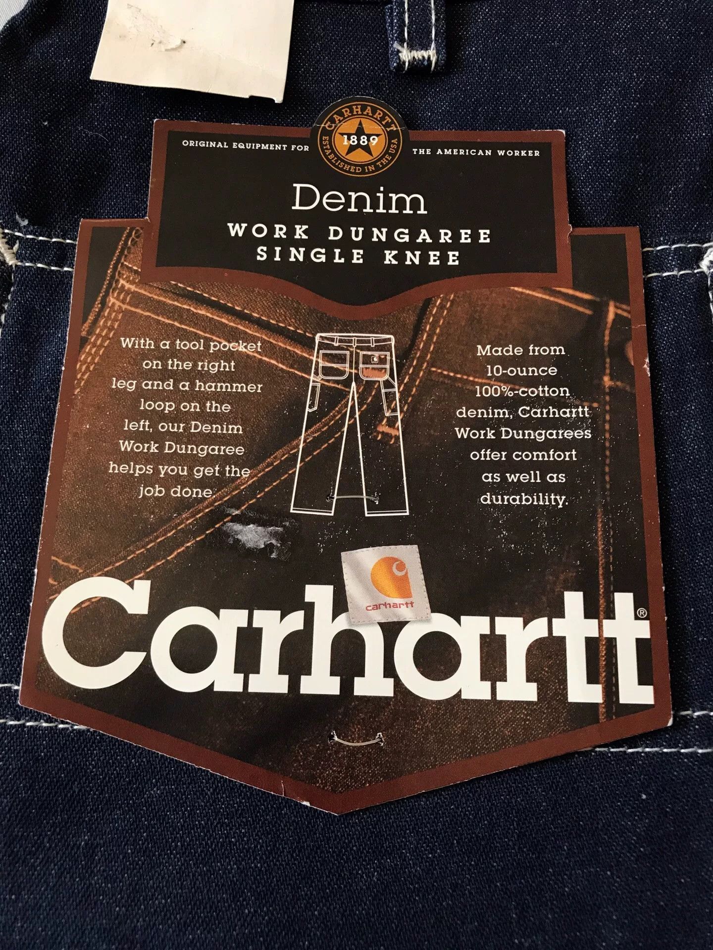 Carhartt Carhartt B03 W36L32 Denim Work Pants Size US 36 / EU 52 - 7 Thumbnail