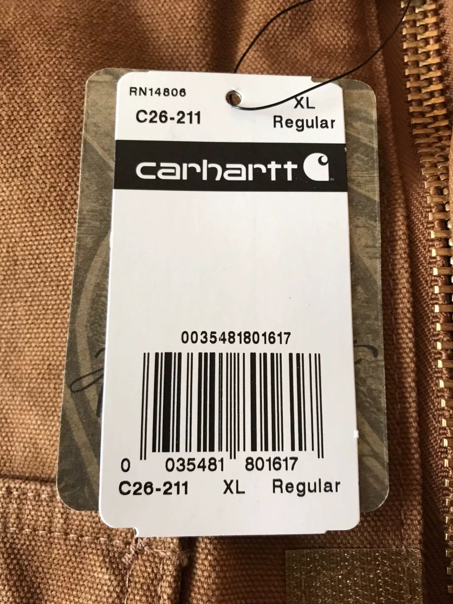 Carhartt Carhartt C26 Brown Washed Canvas Jacket Size US XL / EU 56 / 4 - 8 Thumbnail