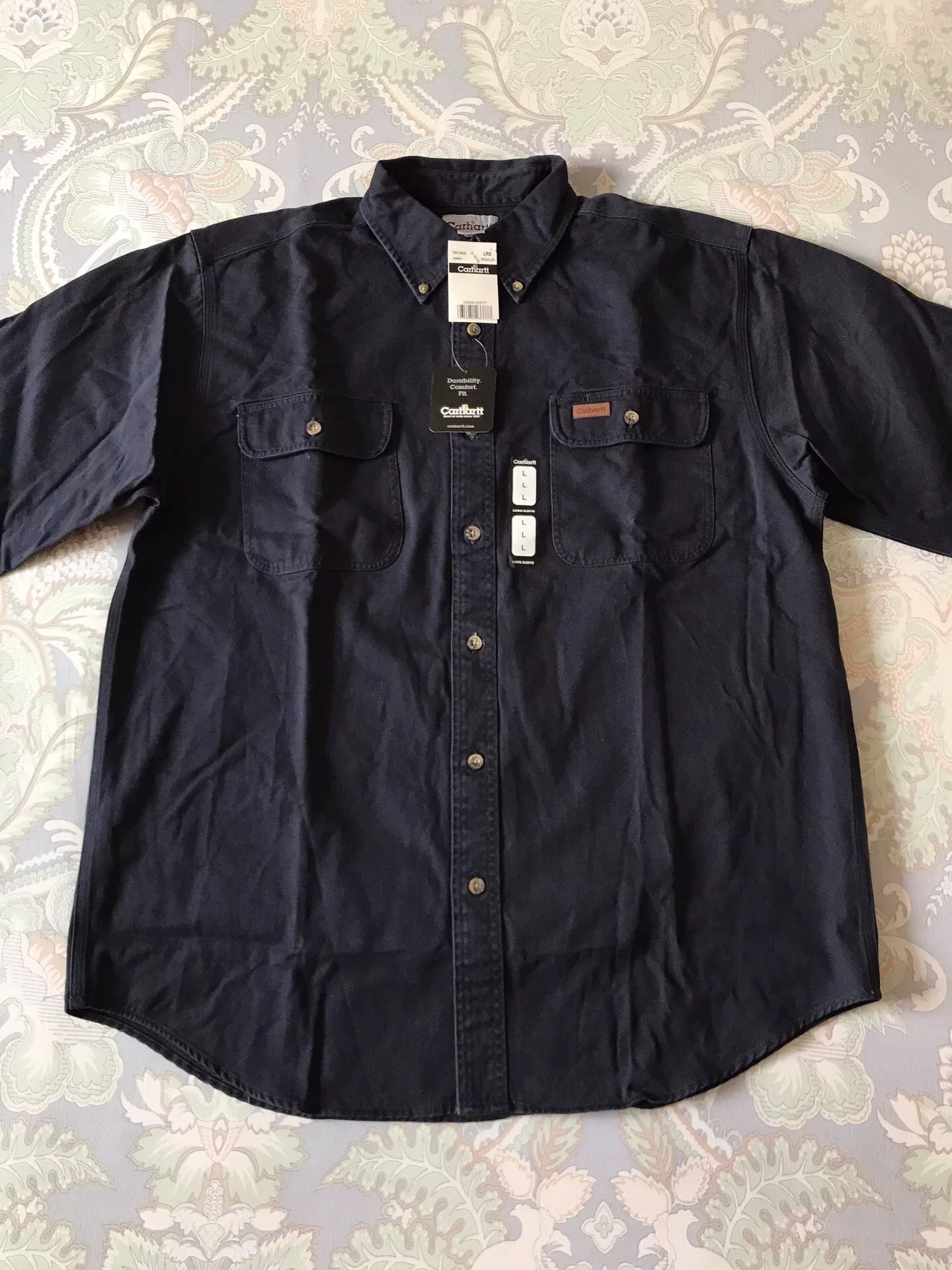 Carhartt Carhartt S09 MDT Midnight Blue Work Shirt Size US L / EU 52-54 / 3 - 3 Thumbnail