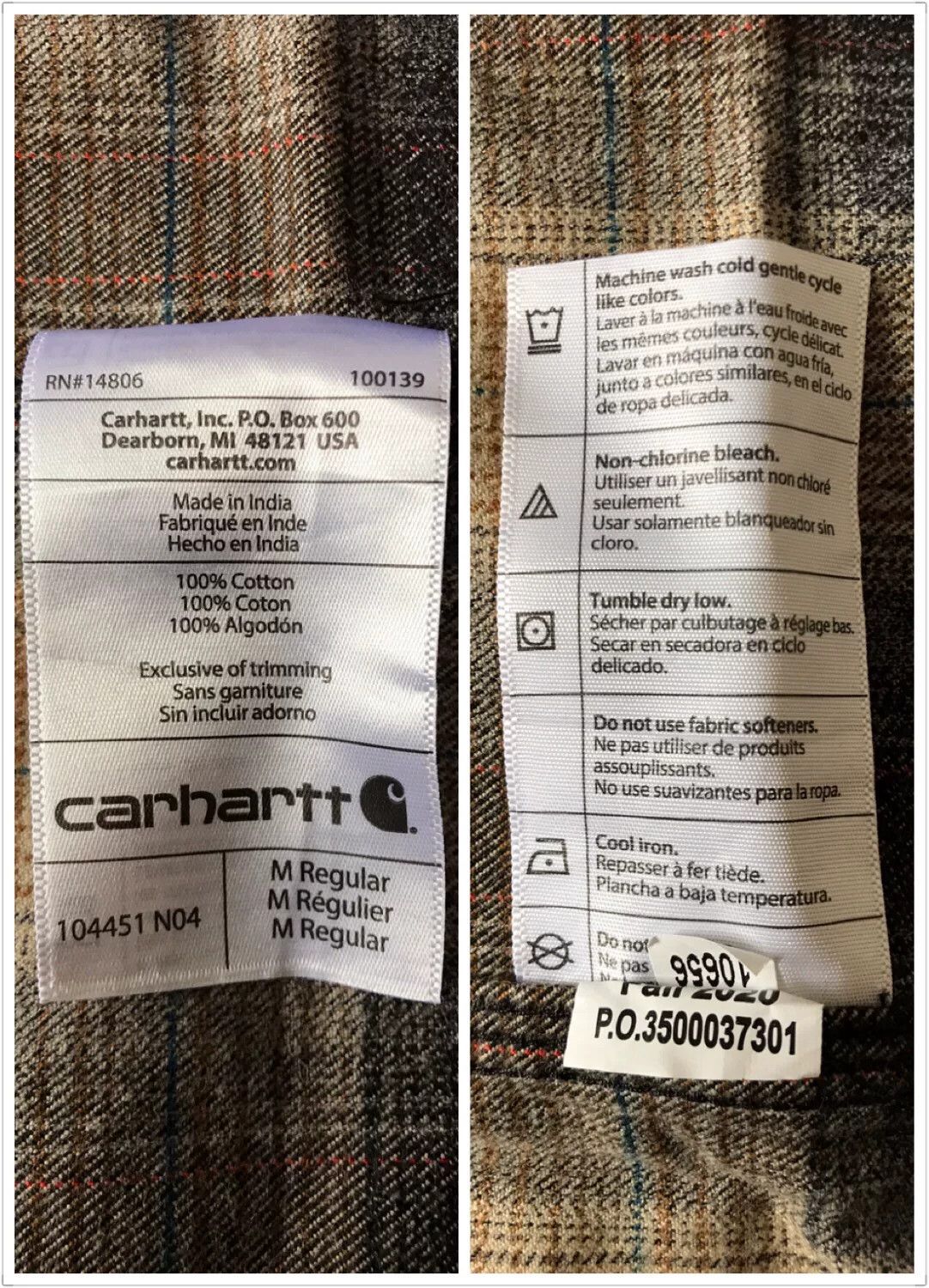 Carhartt Carhartt 104451 Flannel Work Shirt Size US M / EU 48-50 / 2 - 9 Thumbnail