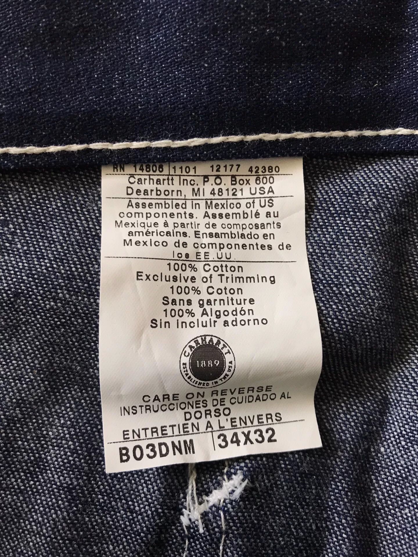 Carhartt Carhartt B03 Raw Denim Jeans W34L32 Size US 34 / EU 50 - 9 Thumbnail