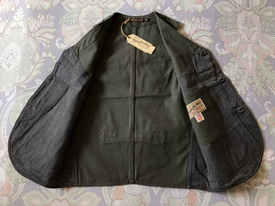 Rising Sun & Co. Rising Sun Canvas Work Vest Moss Green Size US XS / EU 42 / 0 - 3 Thumbnail