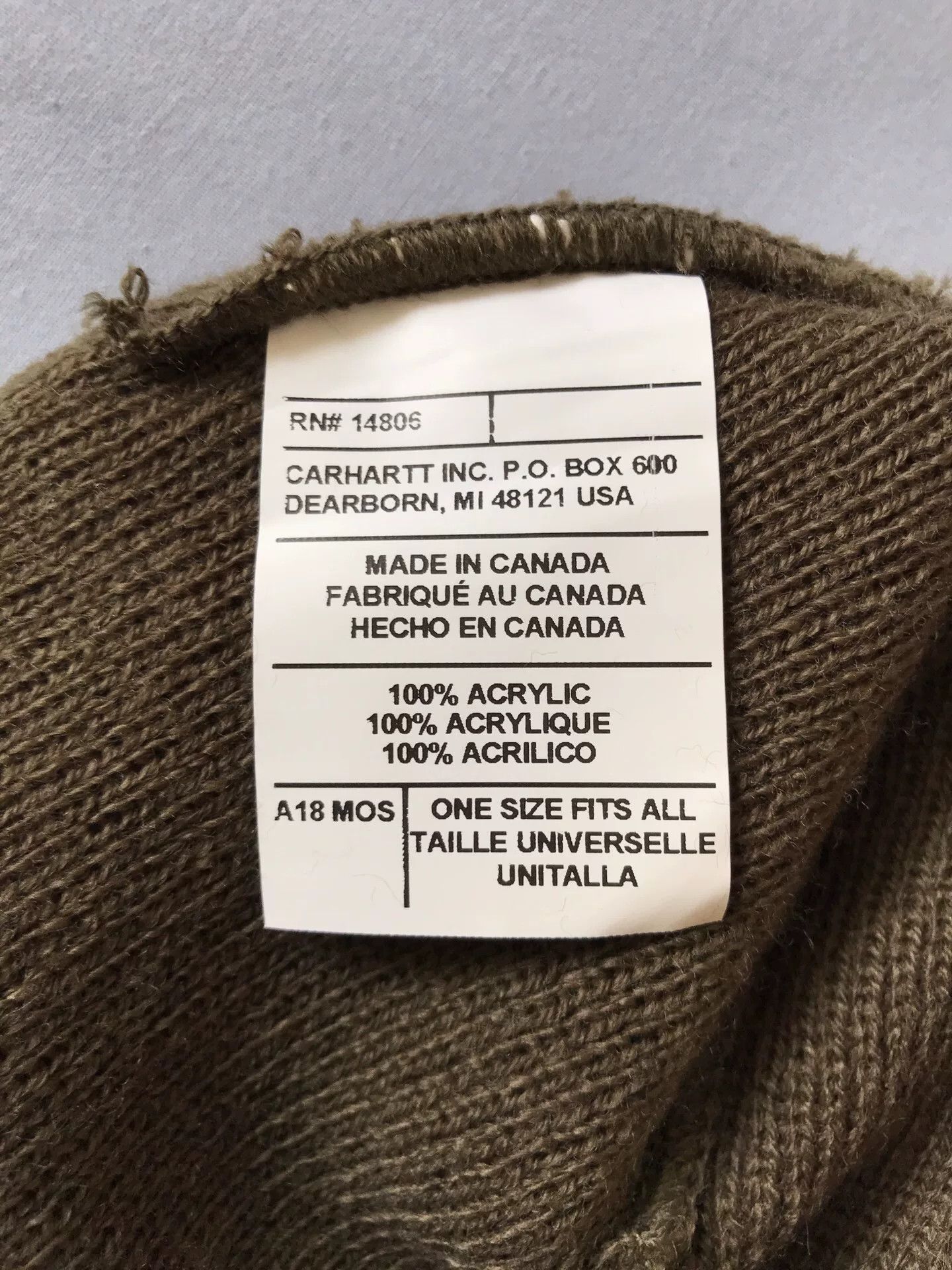 Carhartt Carhartt A18 MOS Knit Beanie Size ONE SIZE - 8 Thumbnail