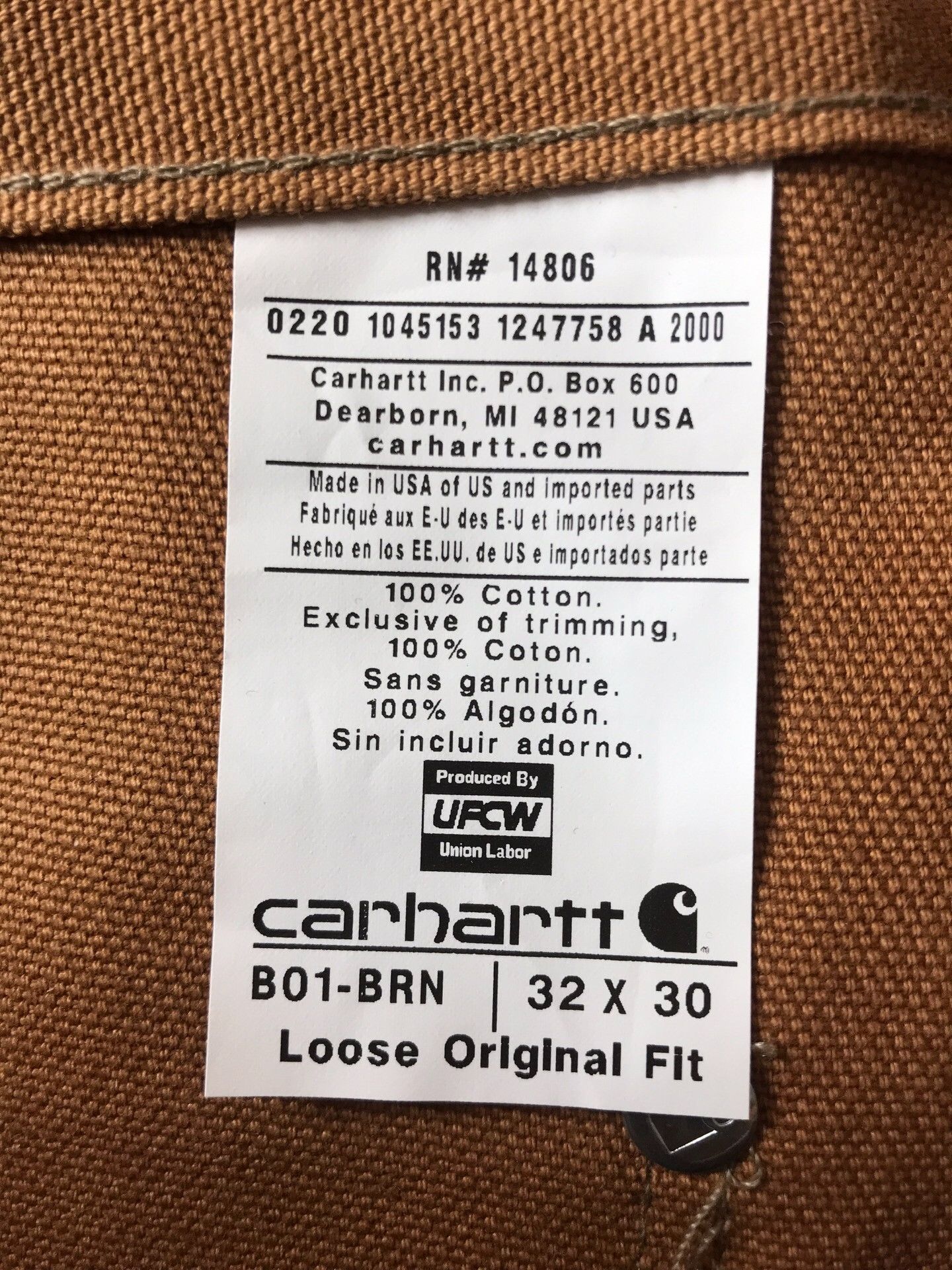 Carhartt Carhartt B01 BRN Canvas Double Knee Pants Size US 32 / EU 48 - 9 Thumbnail