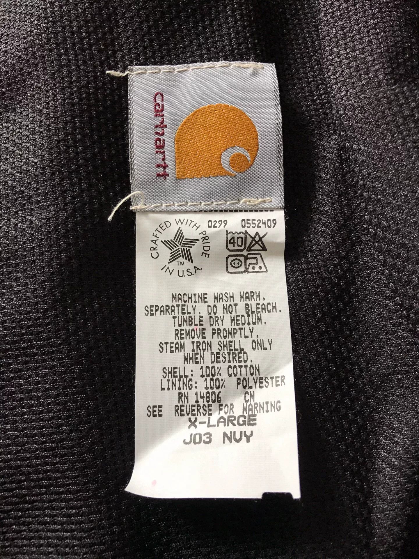 Carhartt 90s Carhartt J03 Canvas Hooded Jacket Size US XL / EU 56 / 4 - 9 Thumbnail