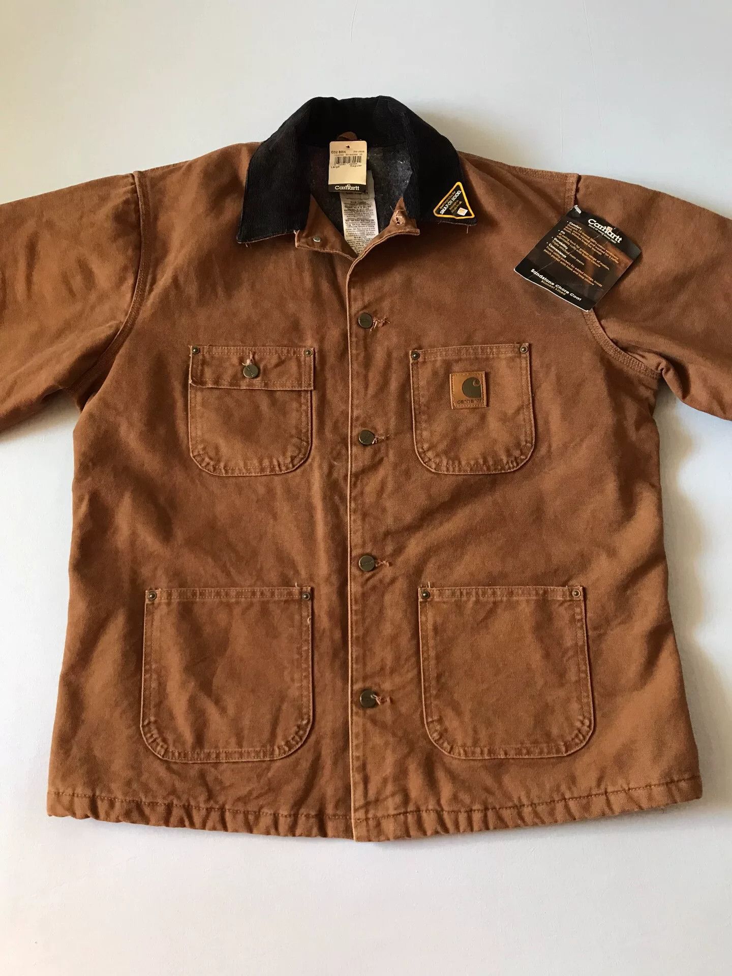 Carhartt Carhartt C02 Brown Washed Canvas Work Jacket Size US L / EU 52-54 / 3 - 4 Thumbnail