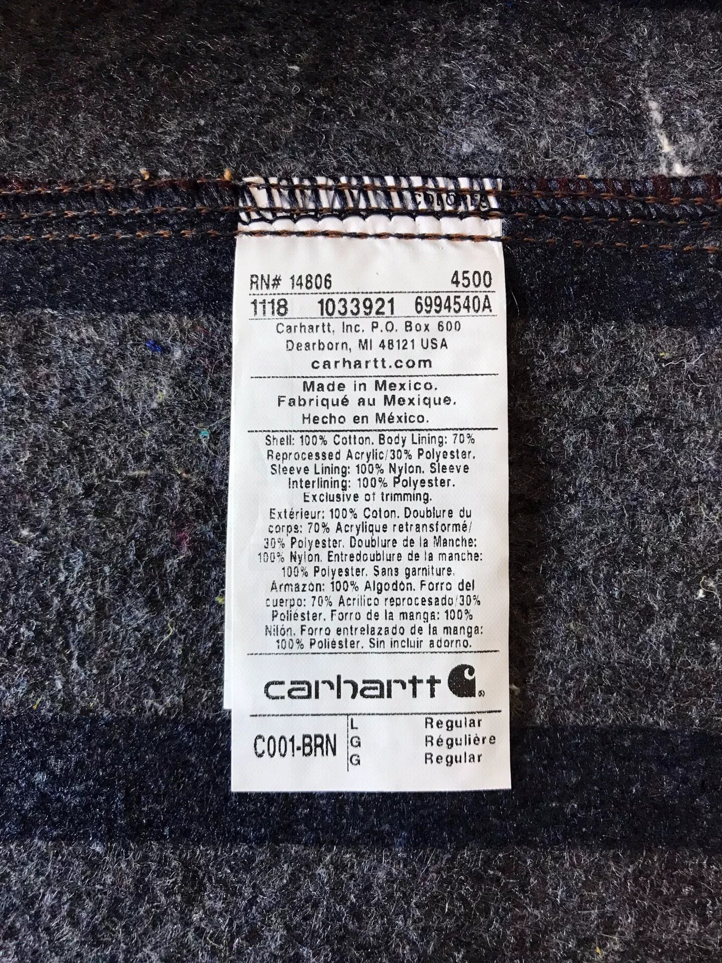 Carhartt Carhartt C001 Brown Canvas Work Jacket Size US L / EU 52-54 / 3 - 9 Thumbnail