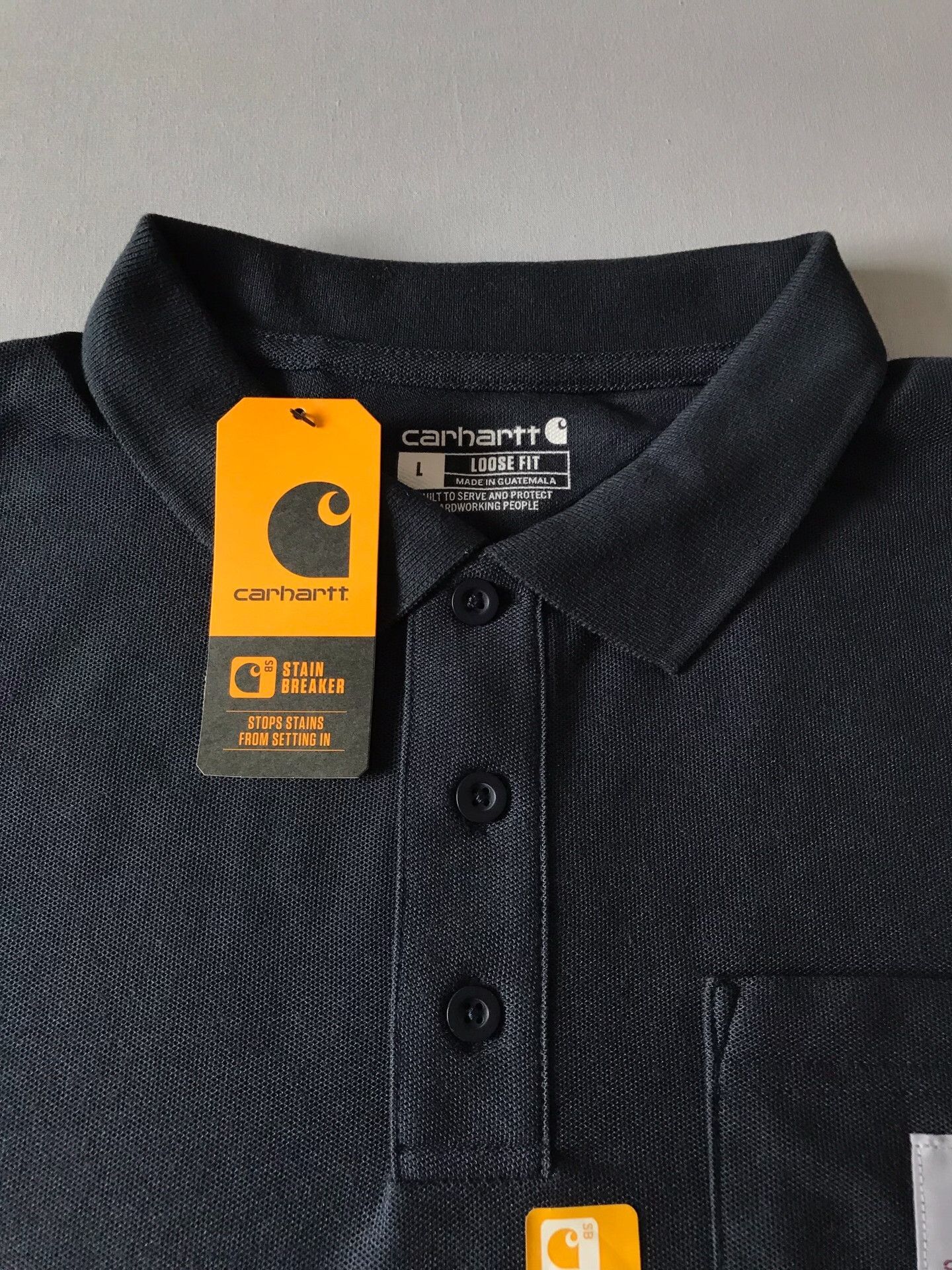 Carhartt Carhartt K570 Navy Short Sleeve Polo Size US L / EU 52-54 / 3 - 3 Thumbnail