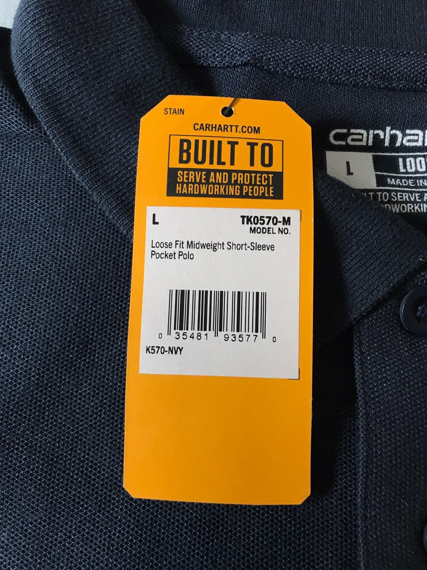 Carhartt Carhartt K570 Navy Short Sleeve Polo Size US L / EU 52-54 / 3 - 7 Thumbnail