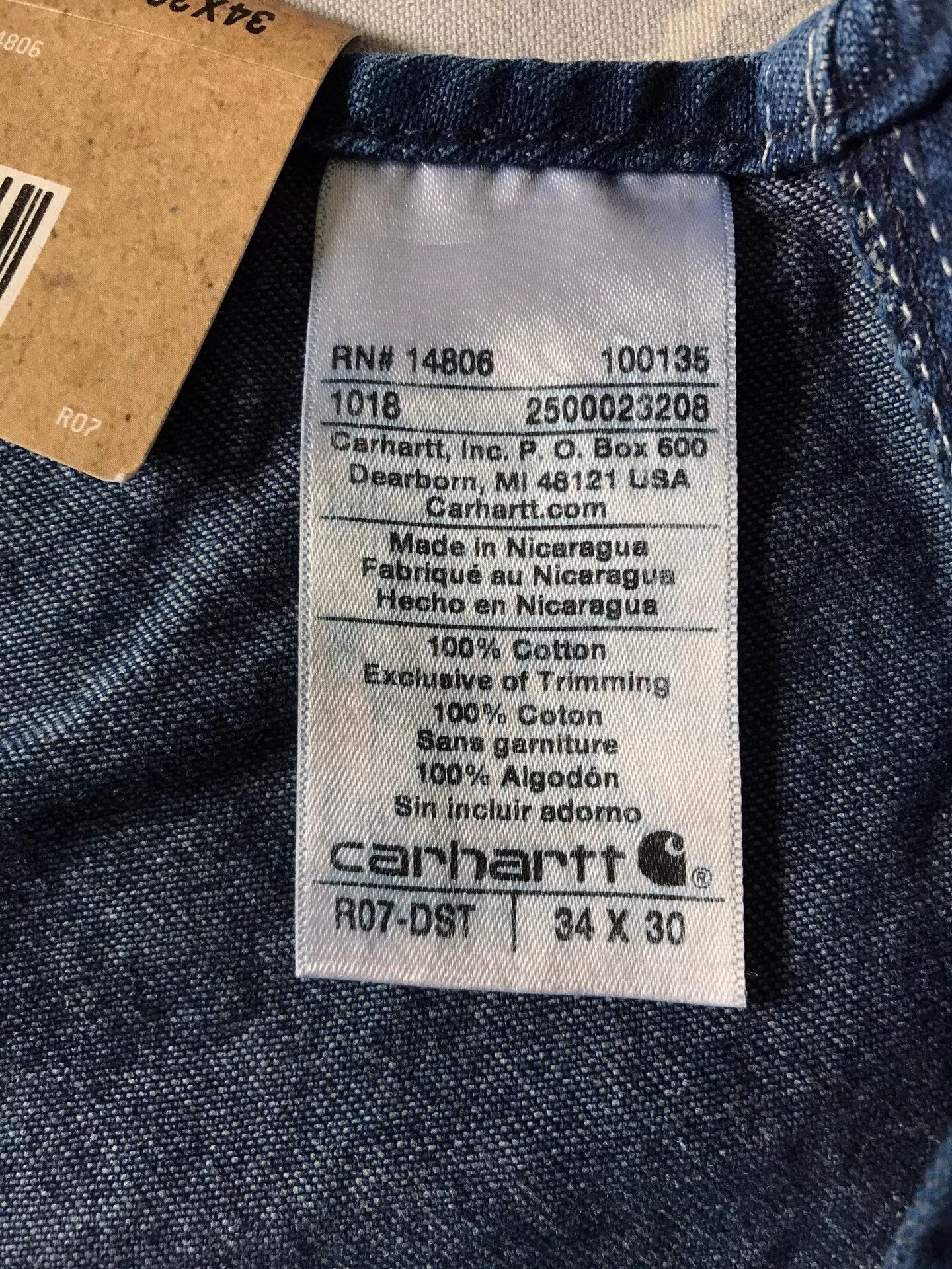 Carhartt Carhartt R07 Washed Denim Overalls W34L30 Size US 34 / EU 50 - 9 Thumbnail