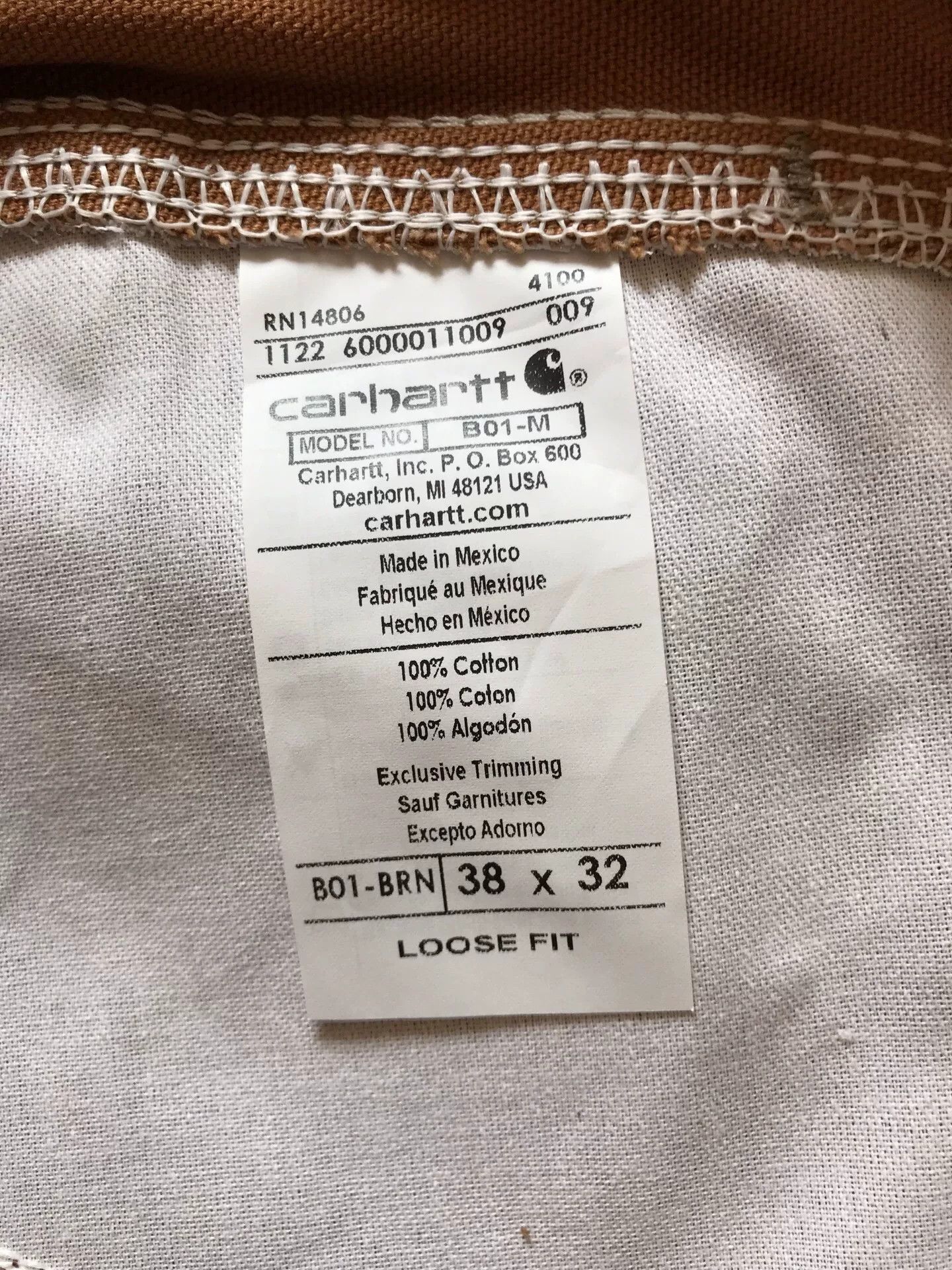 Carhartt Carhartt B01 Brown Canvas Double Knee Pants Size US 38 / EU 54 - 9 Thumbnail