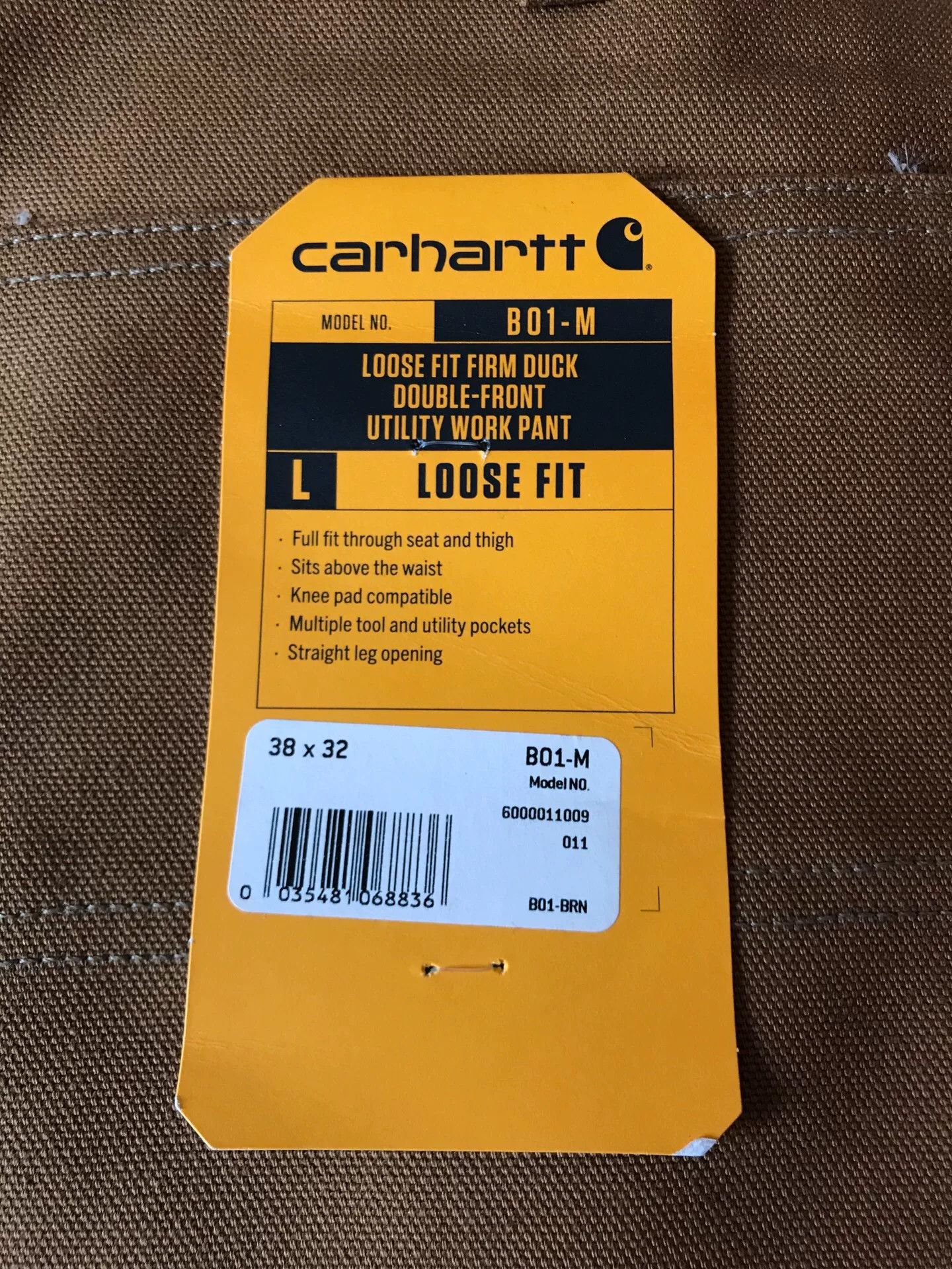 Carhartt Carhartt B01 Brown Canvas Double Knee Pants Size US 38 / EU 54 - 8 Thumbnail