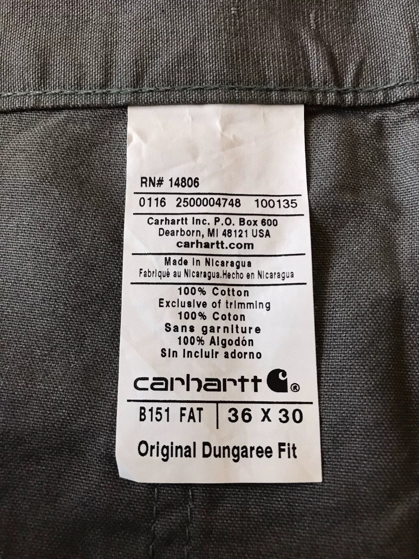 Carhartt Carhartt B151 FAT Canvas Work Pants Size US 36 / EU 52 - 9 Thumbnail