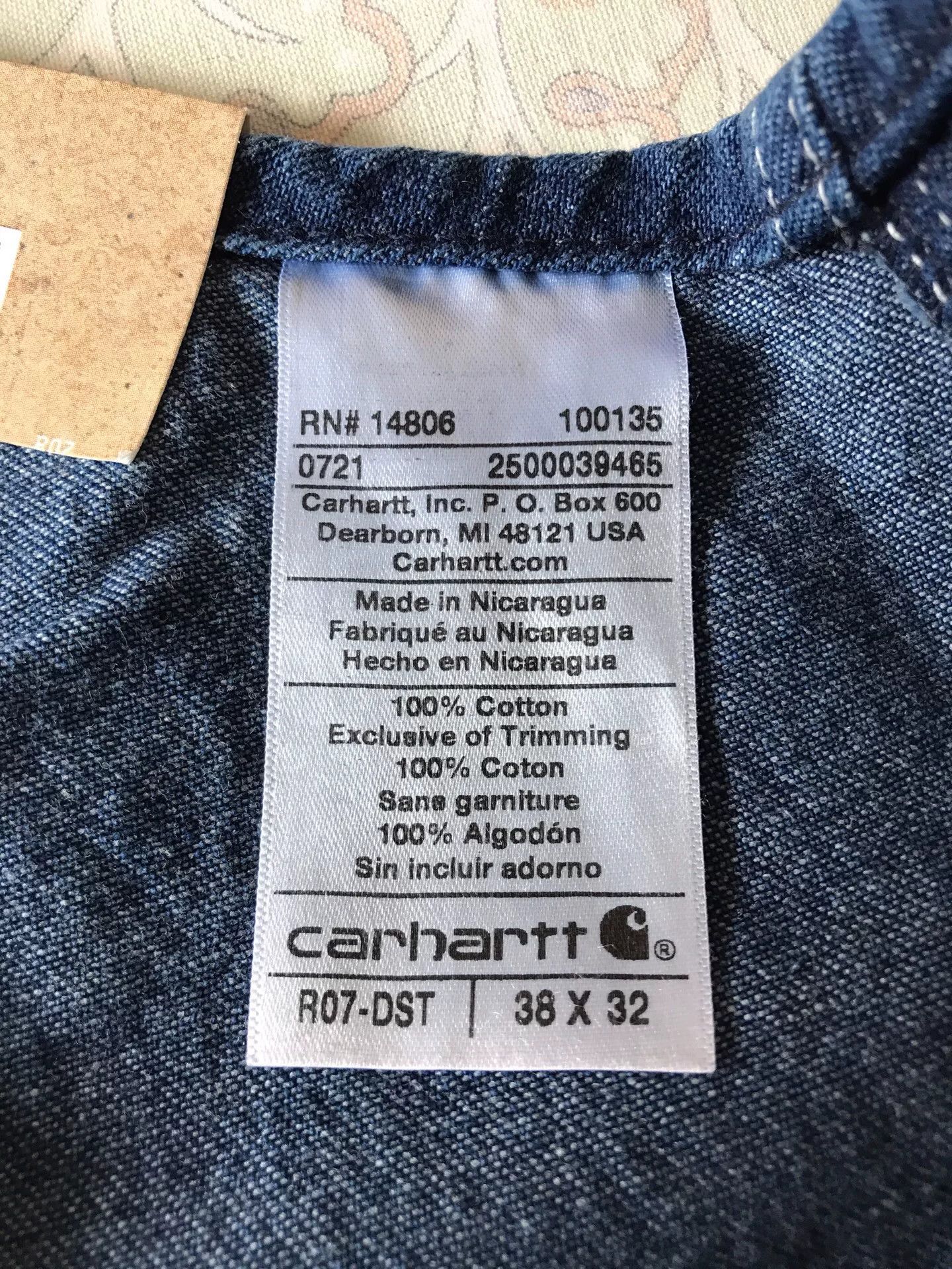 Carhartt Carhartt R07 Washed Denim Overalls W38L32 Size US 38 / EU 54 - 9 Thumbnail
