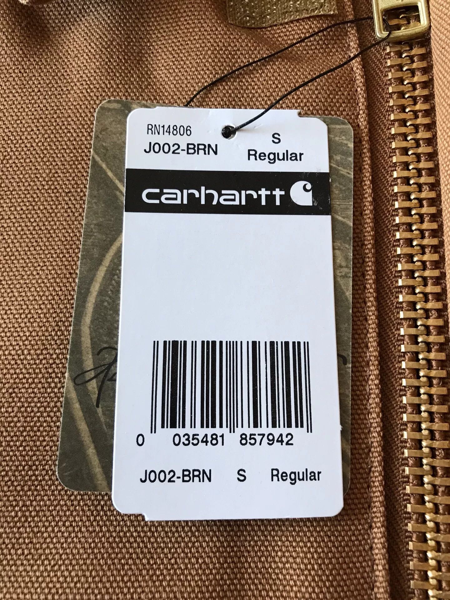 Carhartt Carhartt J002 Brown Canvas Work Jacket Size US S / EU 44-46 / 1 - 8 Thumbnail