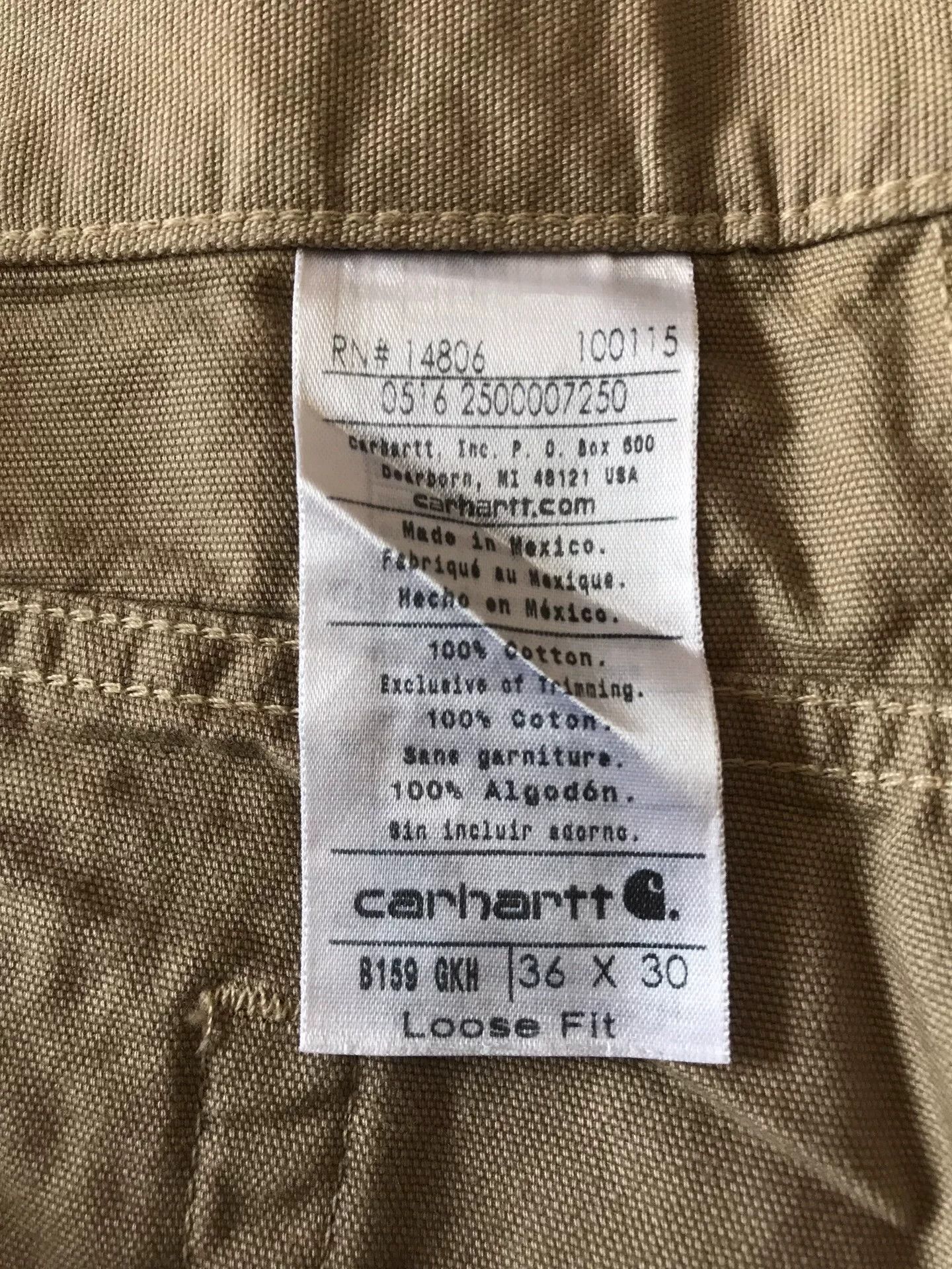 Carhartt Carhartt B159 GKH Canvas Work Pants Size US 36 / EU 52 - 9 Thumbnail