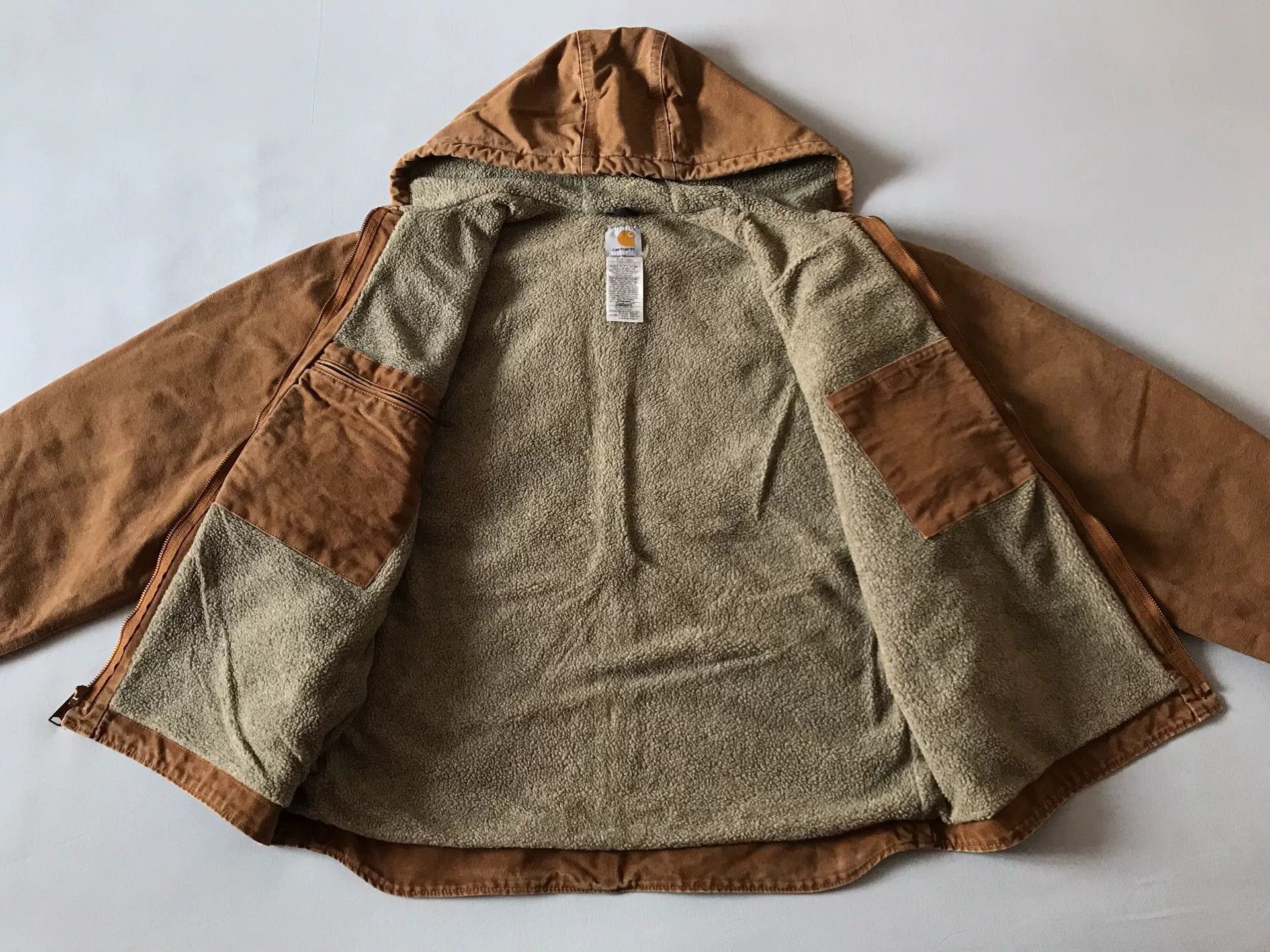 Carhartt Carhartt J141 Brown Hooded Work Jacket Size US XL / EU 56 / 4 - 3 Thumbnail