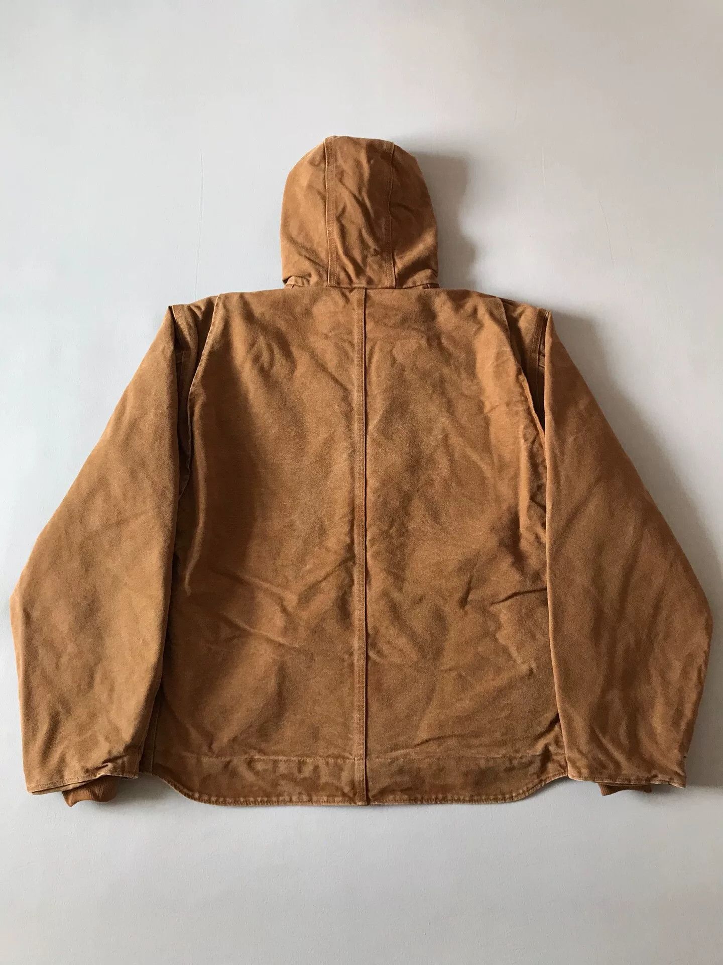 Carhartt Carhartt J141 Brown Hooded Work Jacket Size US XL / EU 56 / 4 - 2 Thumbnail