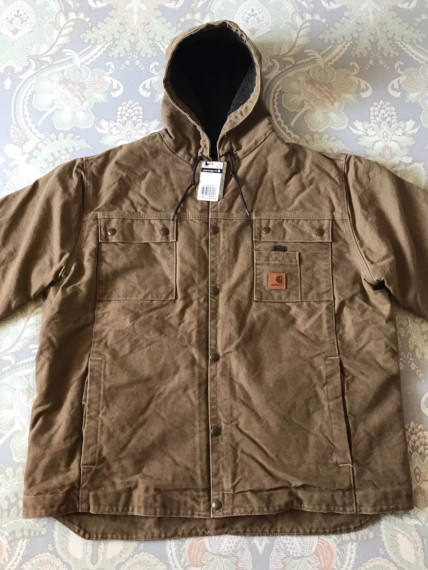 Carhartt Carhartt J284 FRB Hooded Work Jacket Size US XL / EU 56 / 4 - 4 Thumbnail