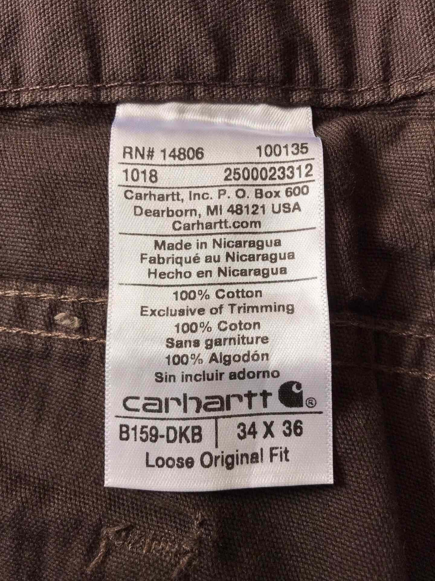 Carhartt Carhartt B159 DKB Canvas Work Pants Size US 34 / EU 50 - 9 Thumbnail
