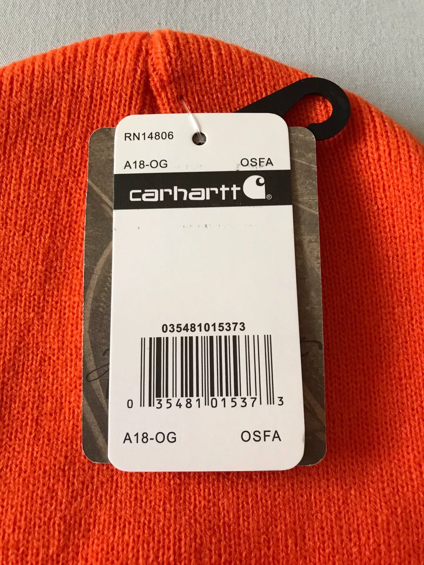 Carhartt Carhartt A18 OG Orange Knit Beanie Size ONE SIZE - 7 Thumbnail