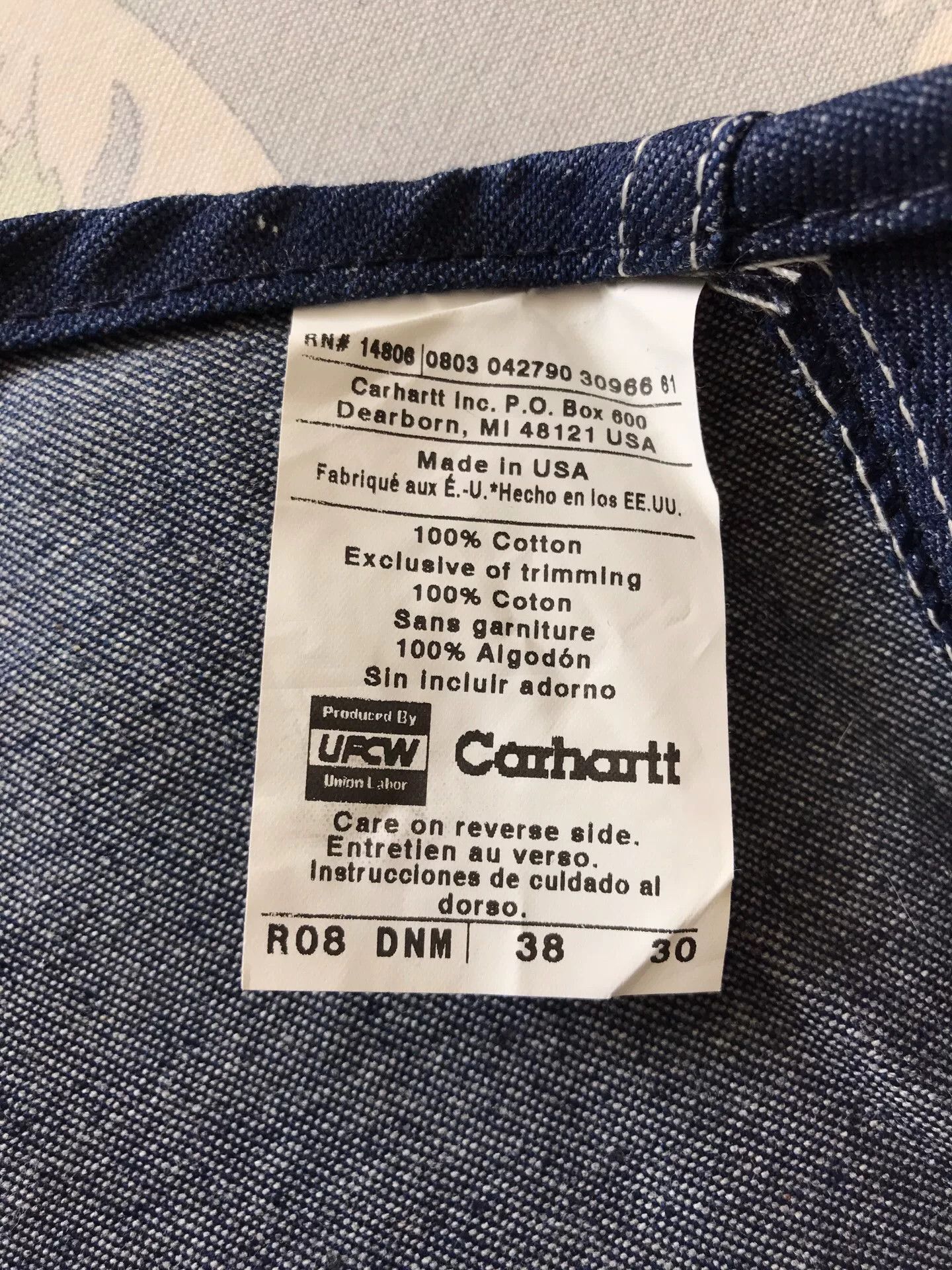 Carhartt Carhartt R08 Denim Overalls USA Made Size US 38 / EU 54 - 9 Thumbnail