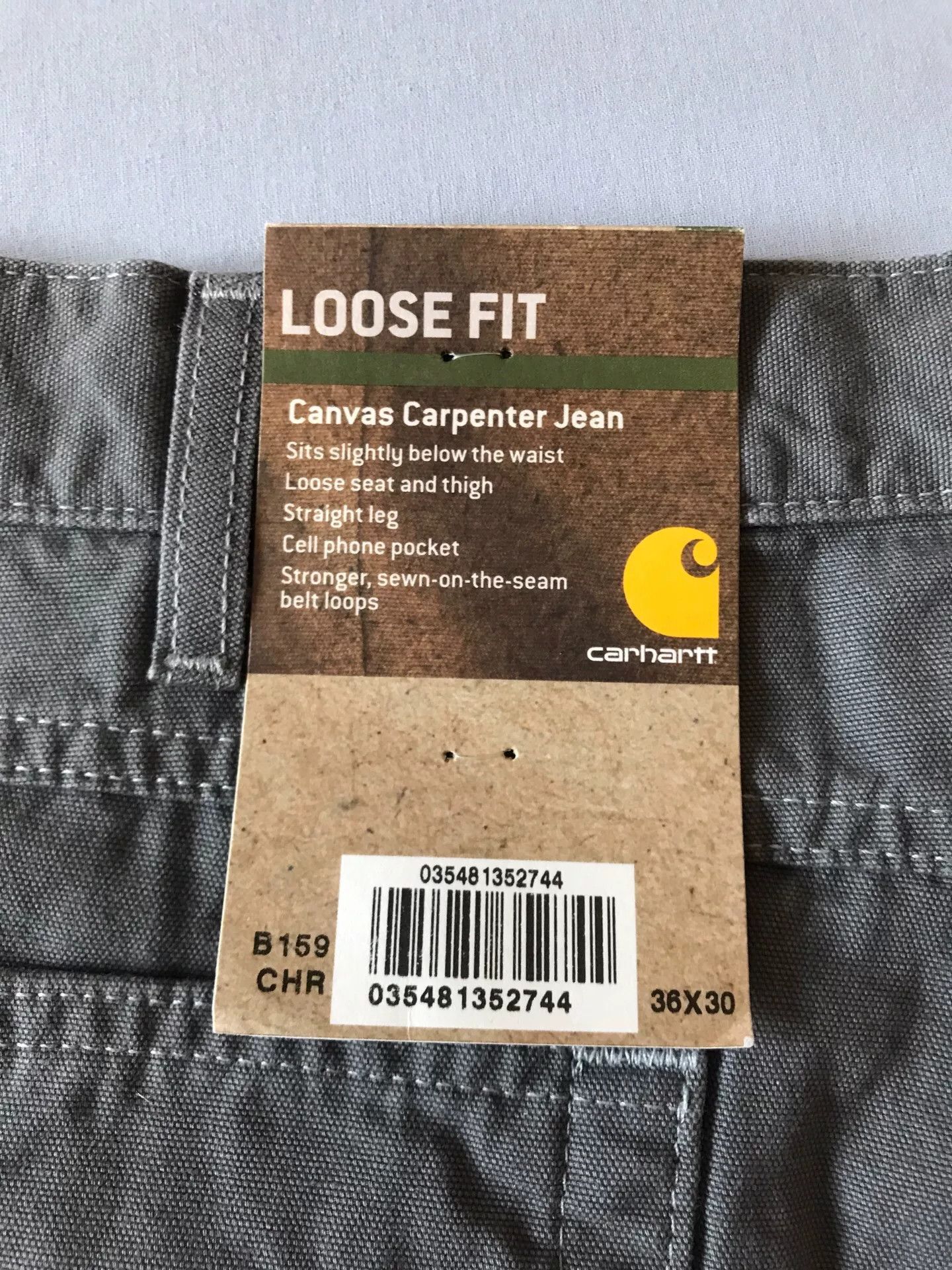 Carhartt Carhartt B159 Charcoal Canvas Work Pants W36L30 Size US 36 / EU 52 - 8 Thumbnail