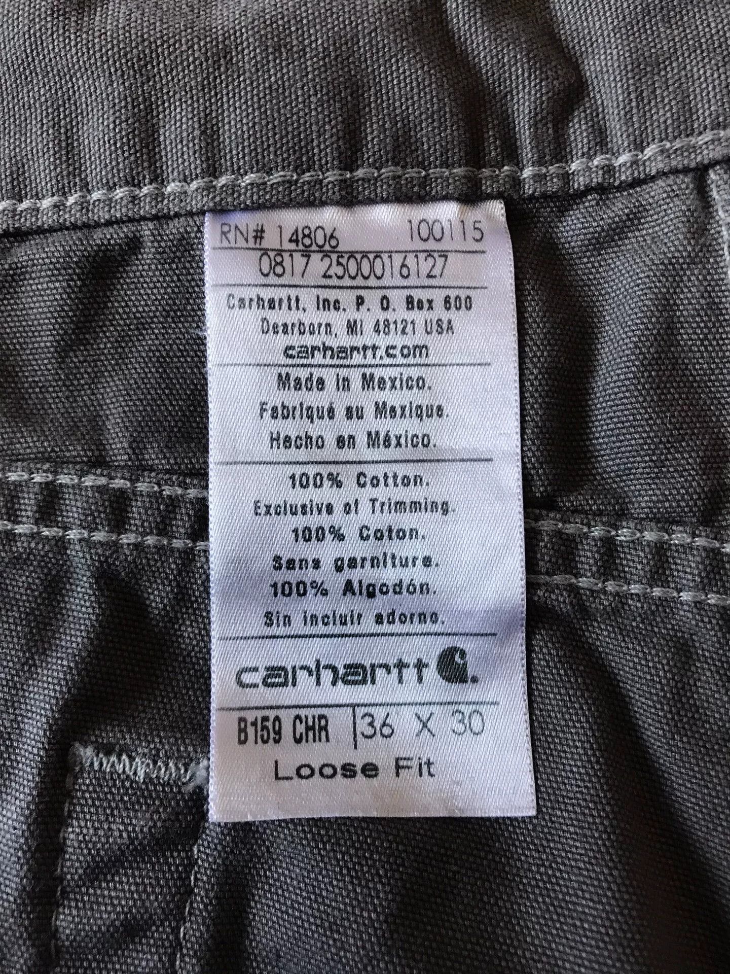 Carhartt Carhartt B159 Charcoal Canvas Work Pants W36L30 Size US 36 / EU 52 - 9 Thumbnail