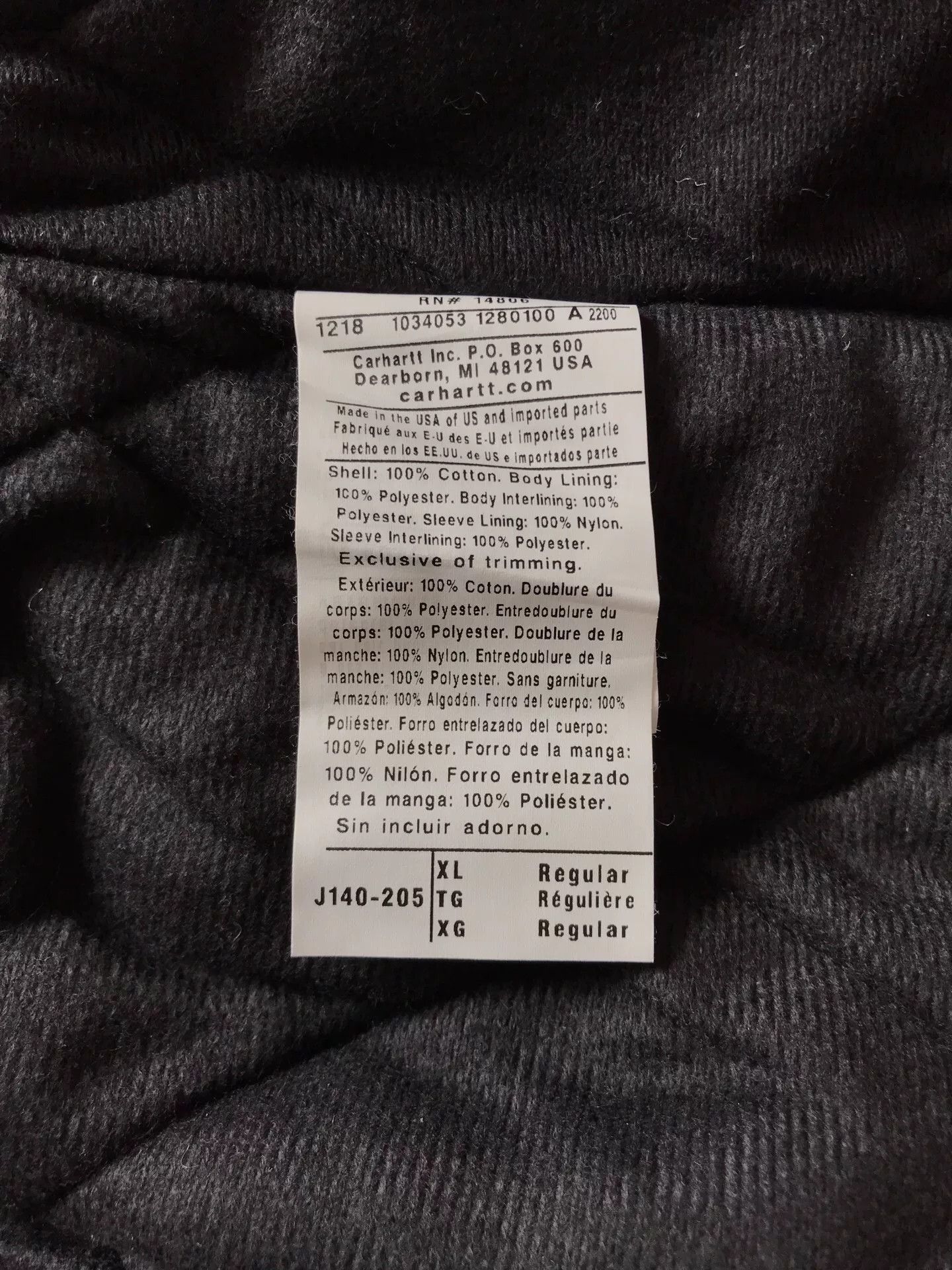 Carhartt Carhartt J140 Hooded Canvas Jacket Size US XL / EU 56 / 4 - 9 Thumbnail