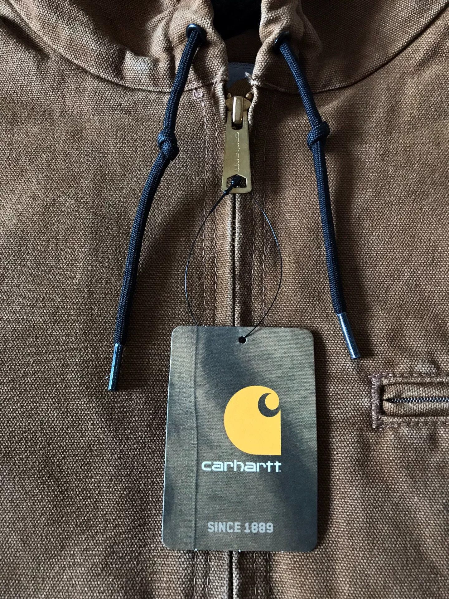 Carhartt Carhartt J141 Brown Hooded Work Jacket Size US L / EU 52-54 / 3 - 8 Thumbnail