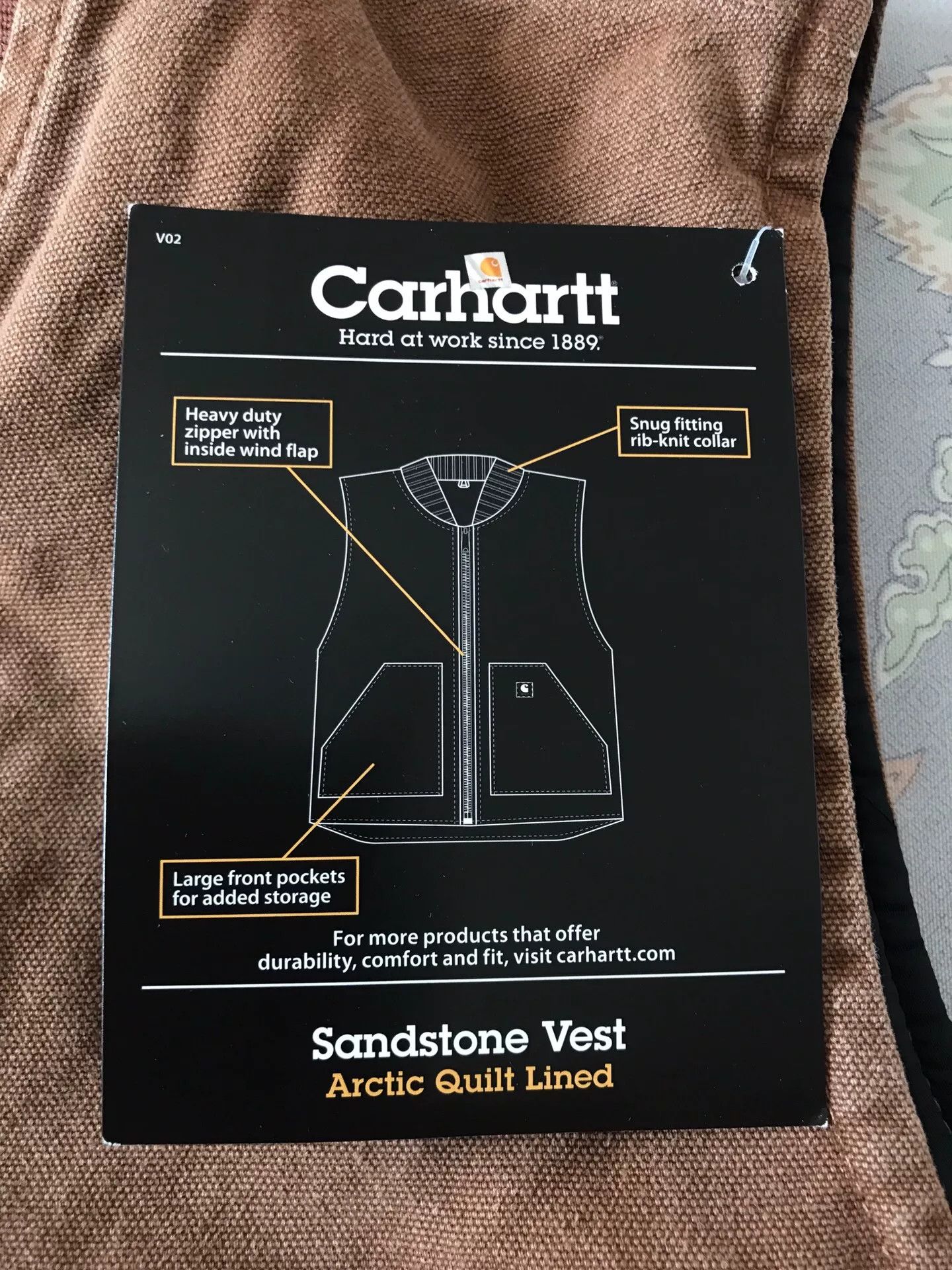Carhartt Carhartt V02 Brown Washed Canvas Vest Size US L / EU 52-54 / 3 - 7 Thumbnail