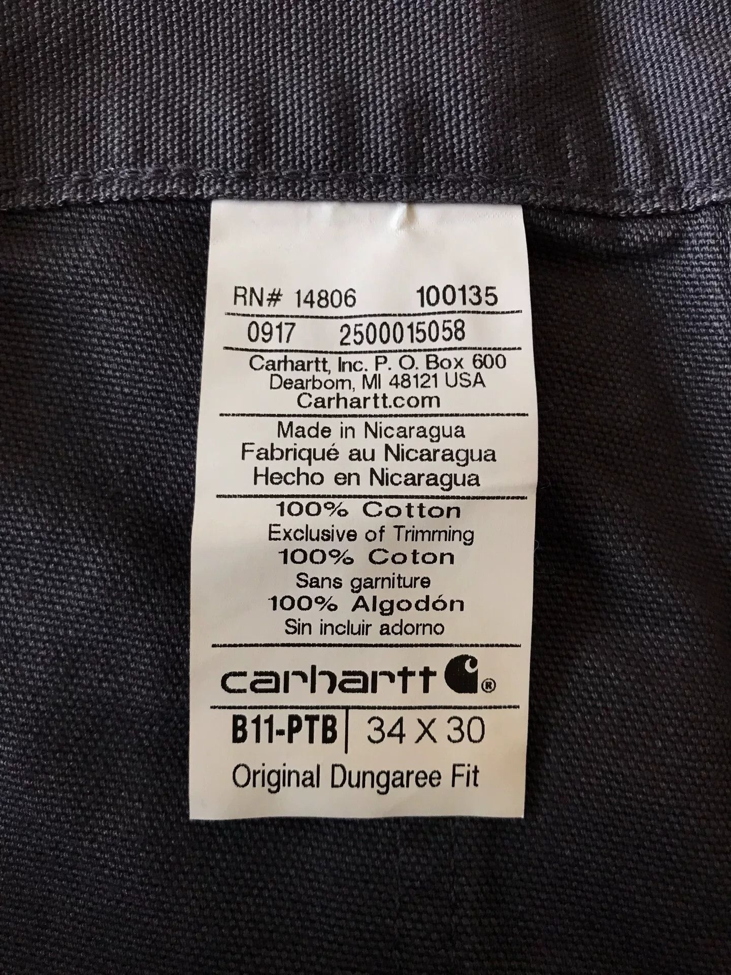 Carhartt Carhartt B11 PTB Work Pants Size US 34 / EU 50 - 9 Thumbnail