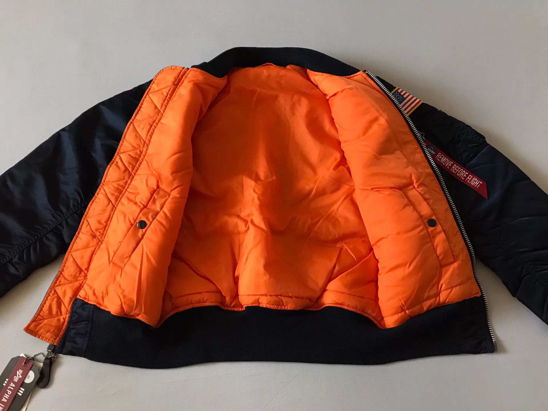 Alpha Industries Alpha MA1 Navy Blue NASA Jacket Size US S / EU 44-46 / 1 - 3 Thumbnail