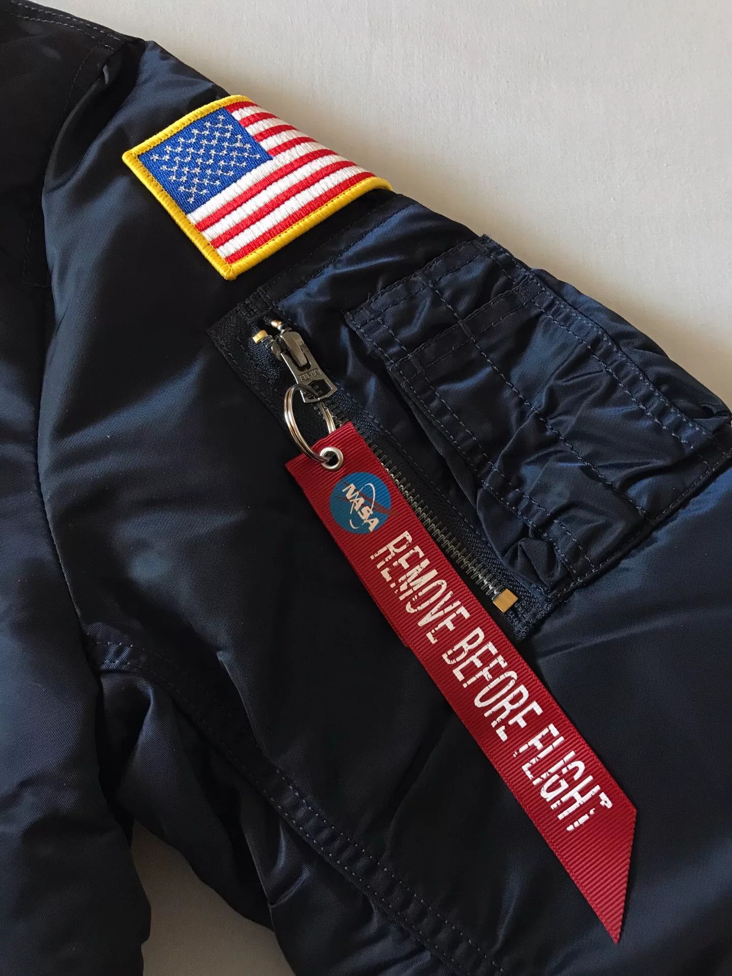 Alpha Industries Alpha MA1 Navy Blue NASA Jacket Size US S / EU 44-46 / 1 - 7 Thumbnail